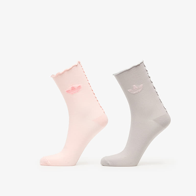 Zoknik adidas Ruffle Socks 2 Pairs Sandy Pink/ Grey Two
