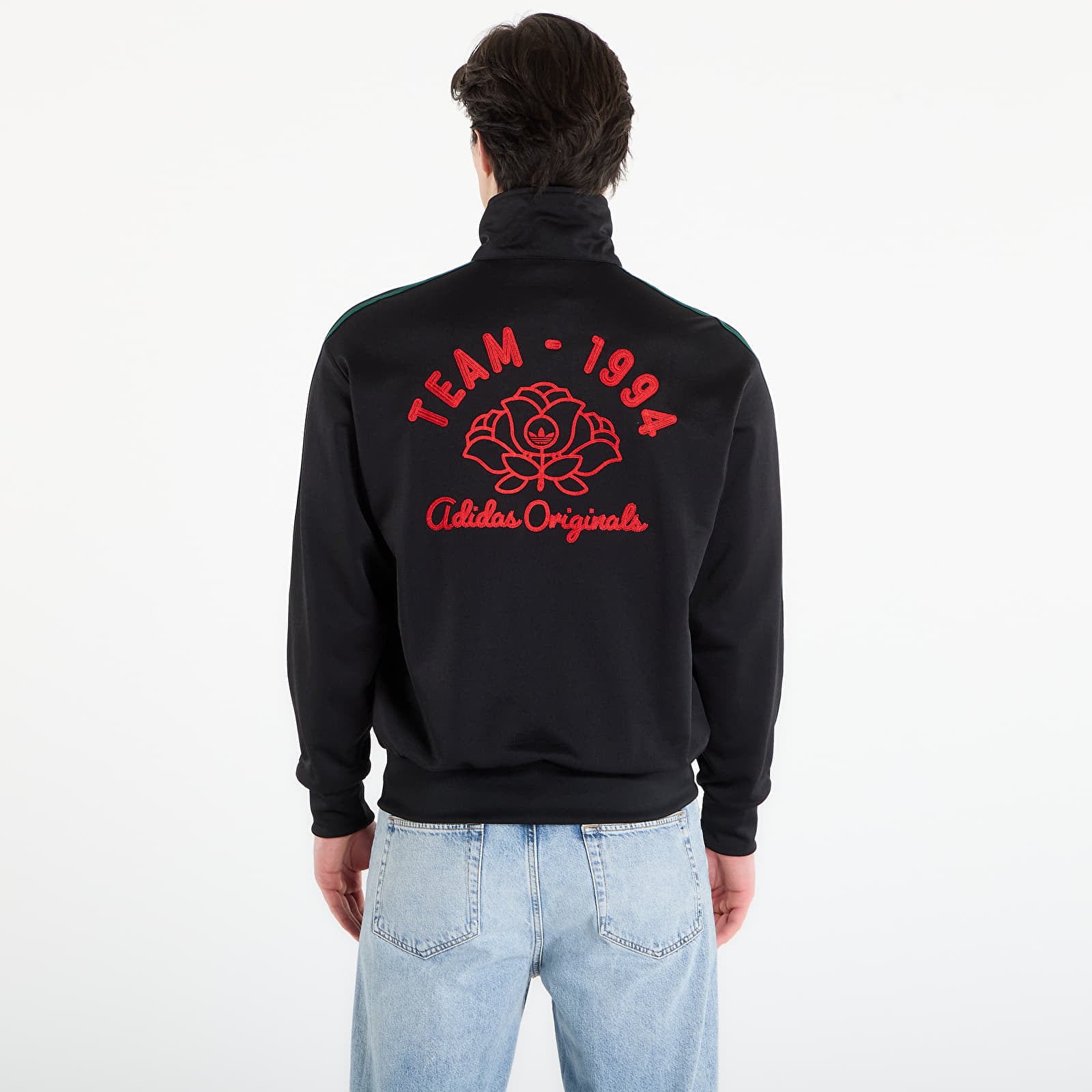 Vyriški džemperiai su gobtuvais adidas Tt Black/ Collegiate Green