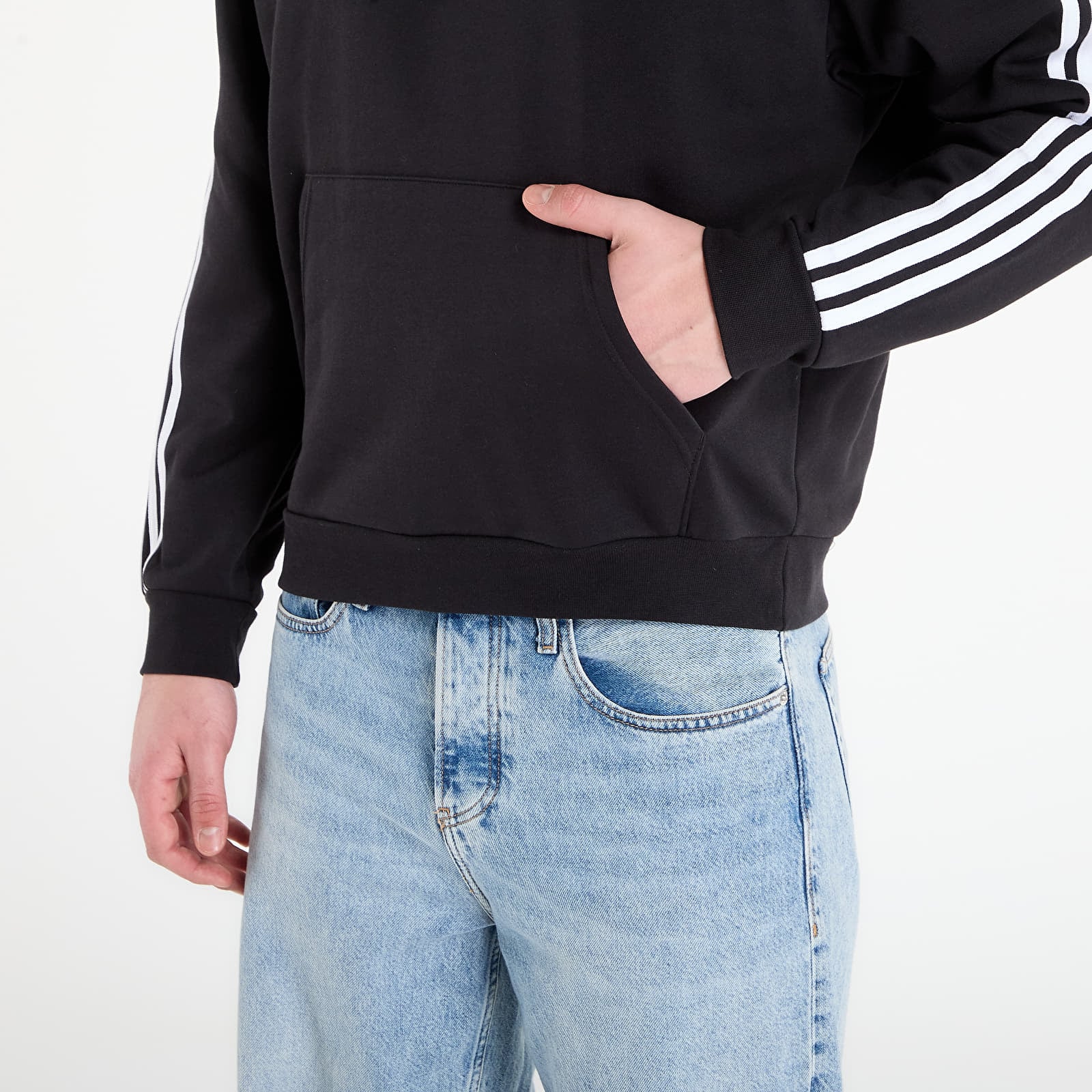 Casacos com capuz para homem adidas Adicolor Classics 3-Stripes Hoodie Black