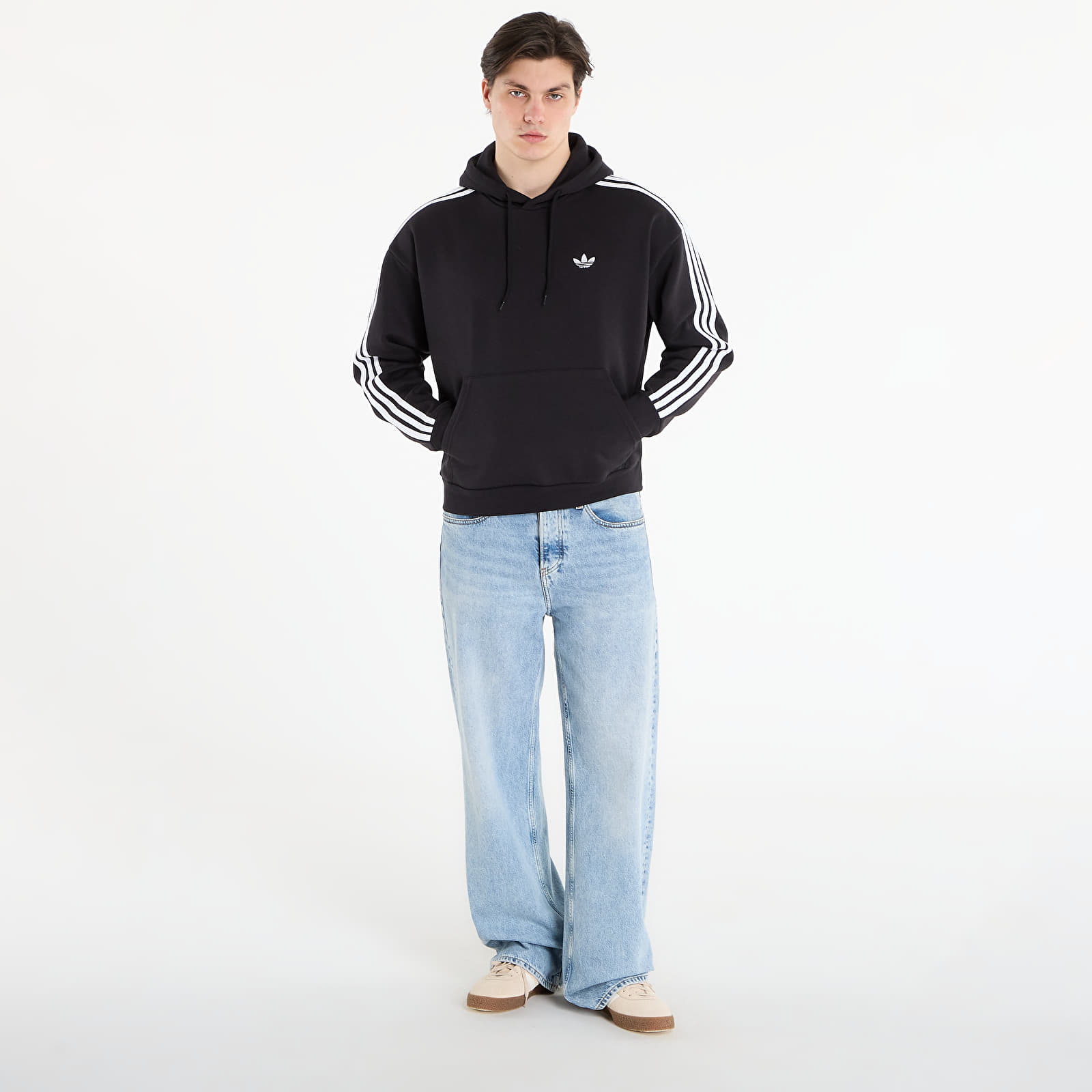 Casacos com capuz para homem adidas Adicolor Classics 3-Stripes Hoodie Black