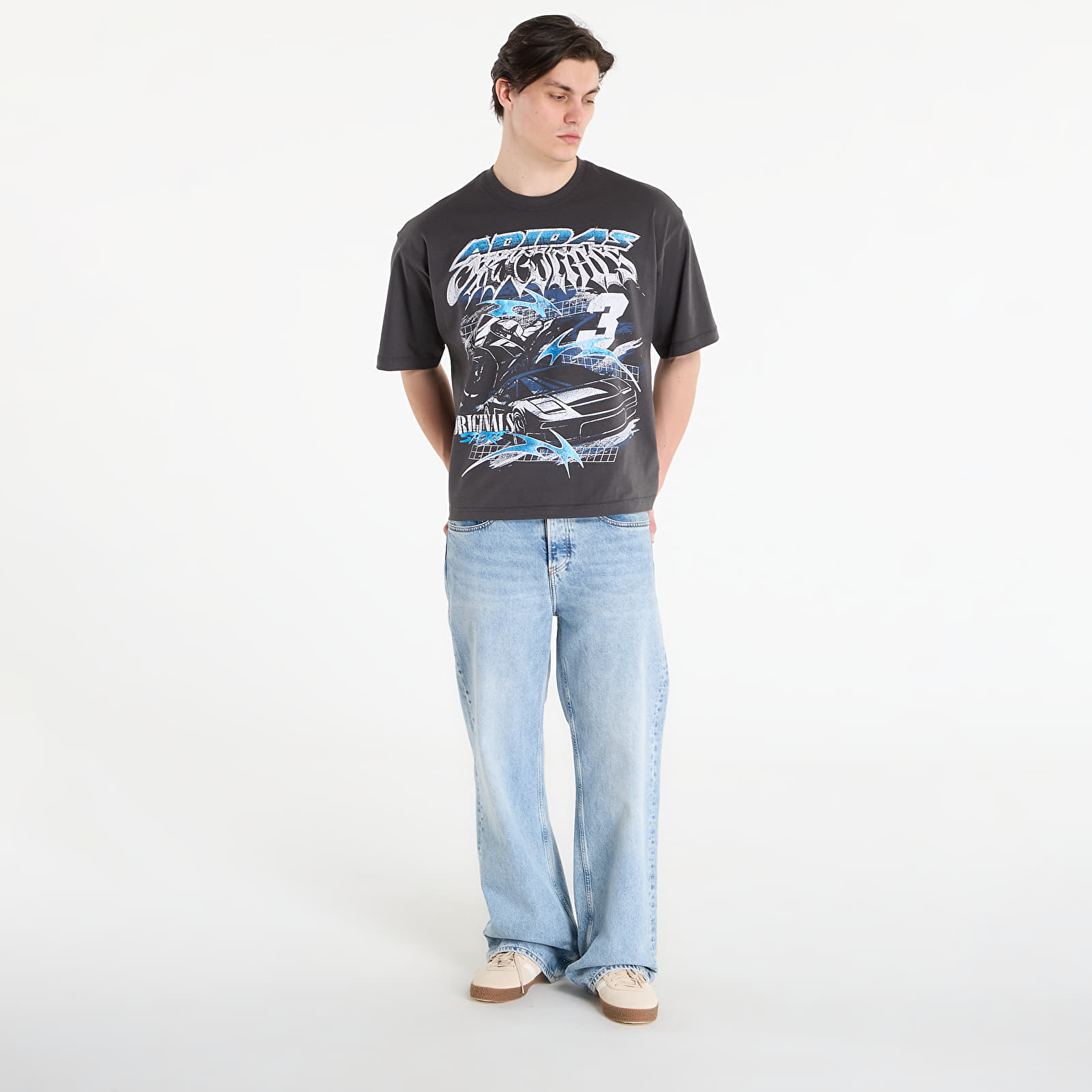 T-shirts til mænd adidas Gurnge Racing Graphic T-shirt Utility Black