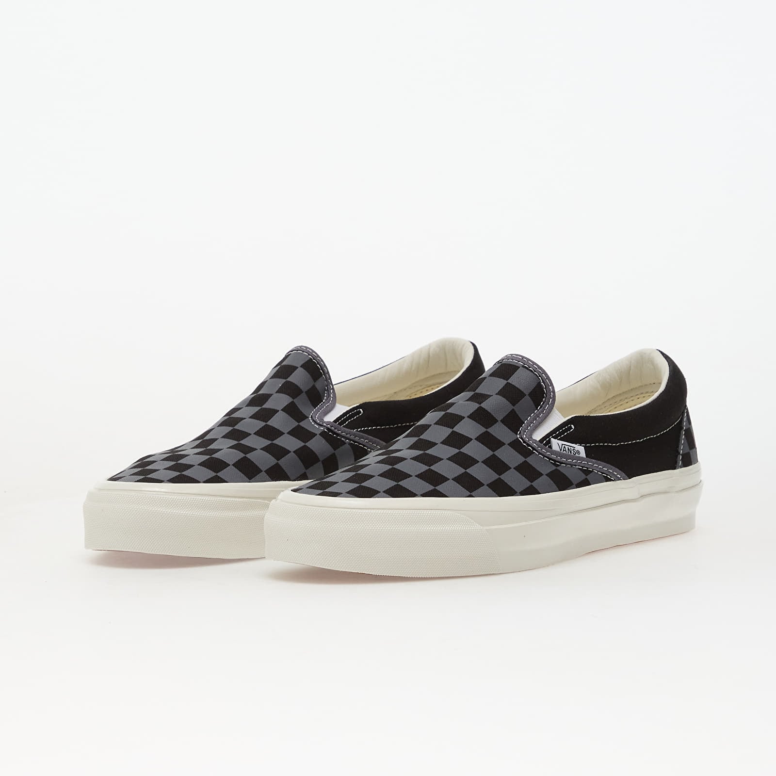 Herren Sneaker und Schuhe Vans LX Classic Slip-On 98 Checkerboard Steel Shadow