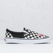 Satin patchwork slip on vans clearance