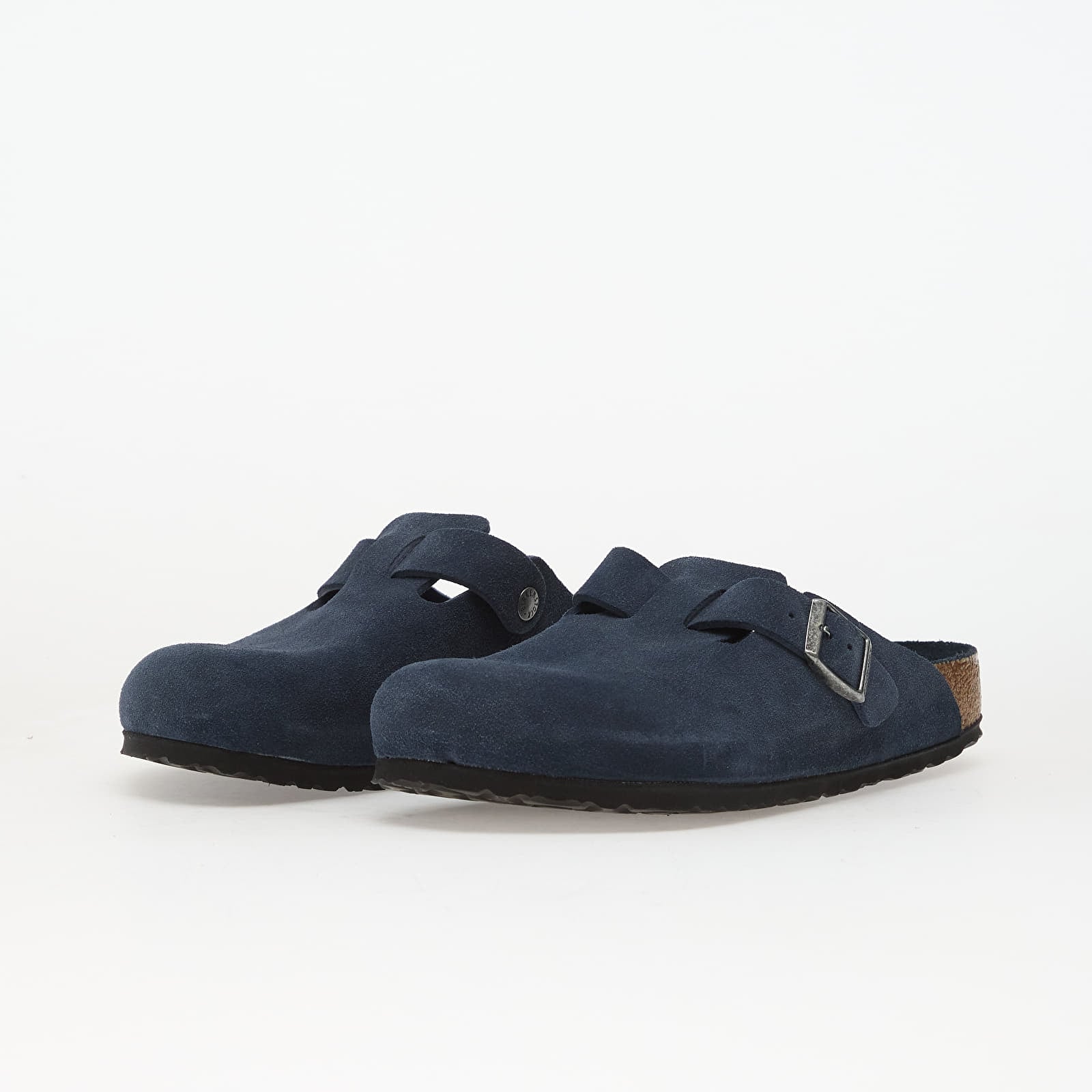 Zapatillas Hombre Birkenstock Boston Soft Footbed Suede Leather New Navy Tonal FB