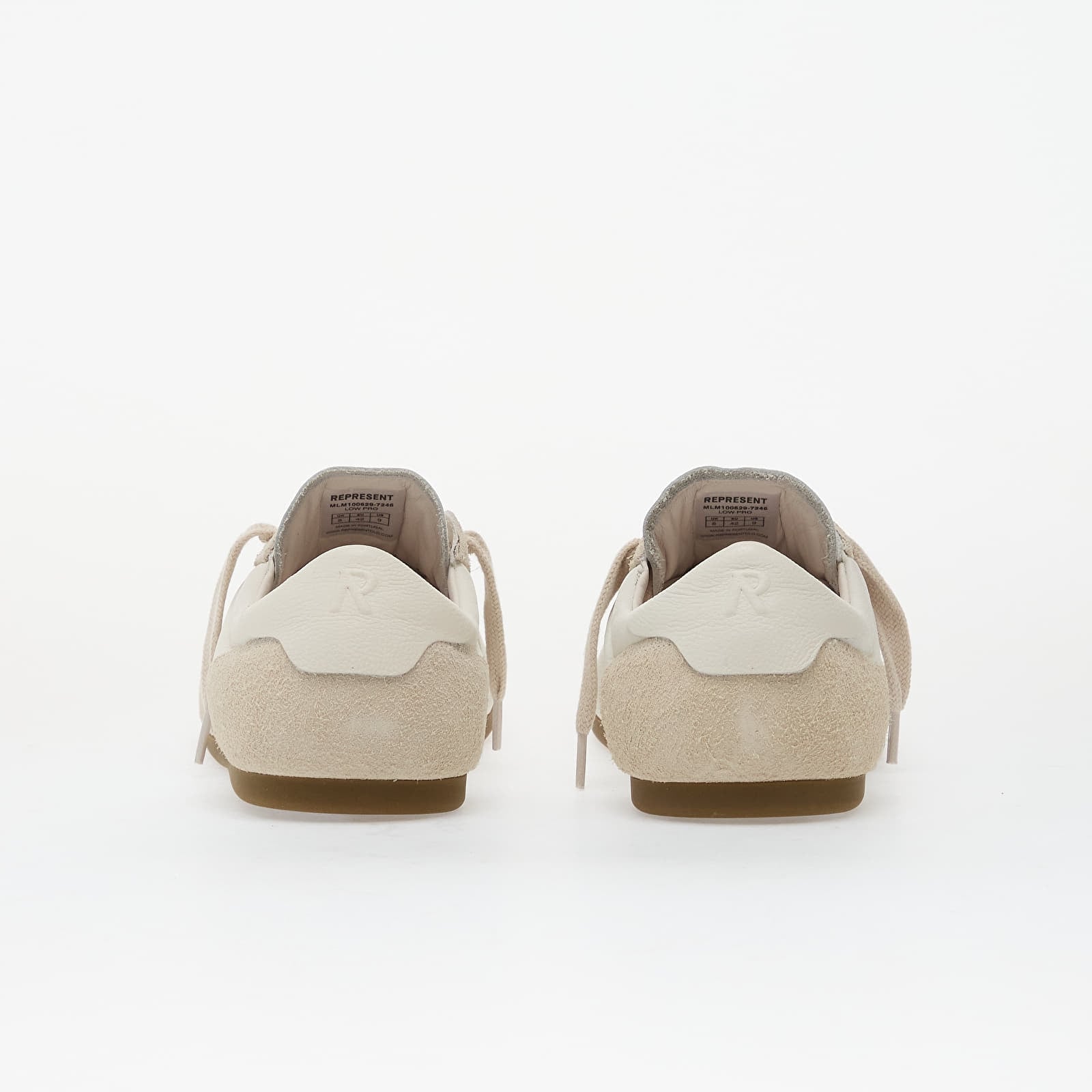Miesten kengät REPRESENT Low-Pro Leather Suede Flat White/ Grey