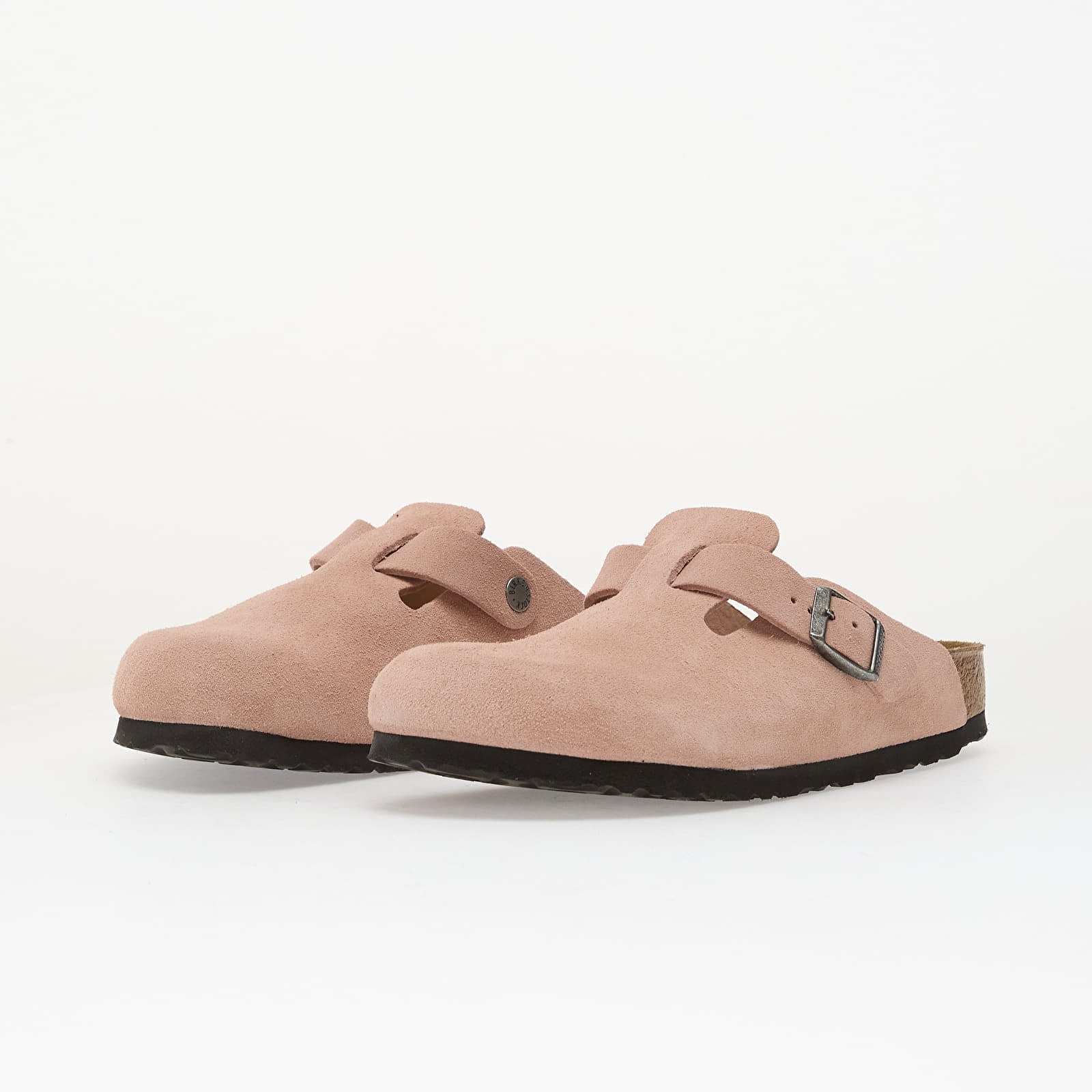 Scarpe uomo Birkenstock Boston Suede Leather Pink Clay