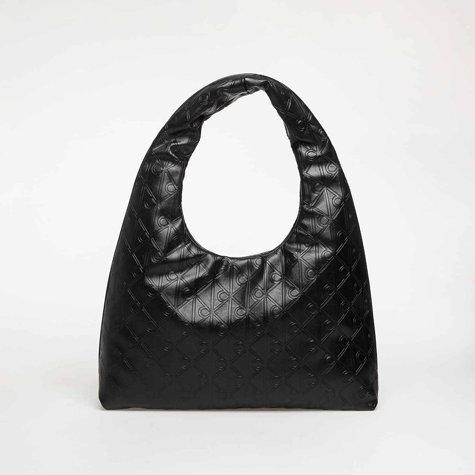 Handtaschen Calvin Klein Emblem Aop Puffer Lg Shoulder Bag Black