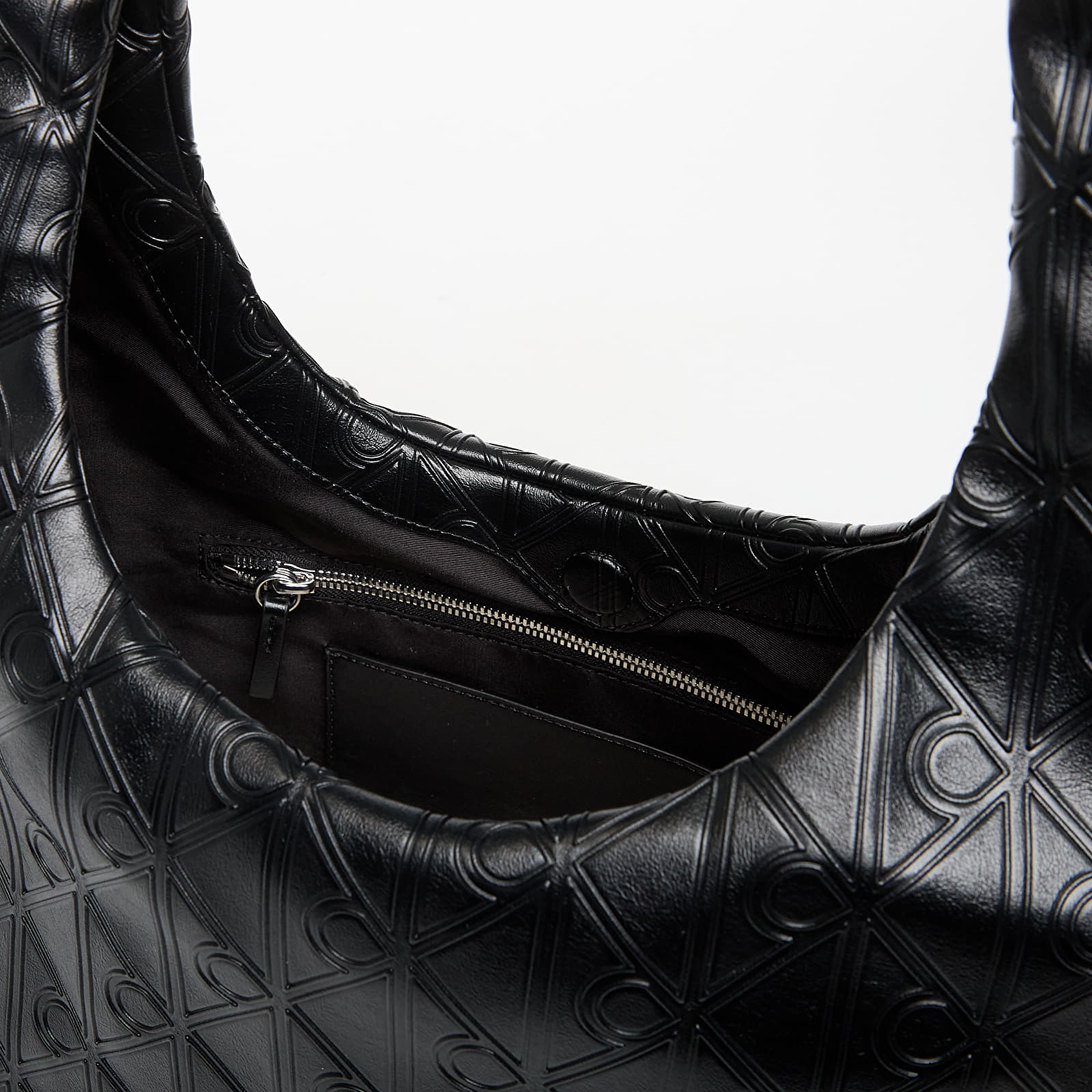 Handtaschen Calvin Klein Emblem Aop Puffer Lg Shoulder Bag Black