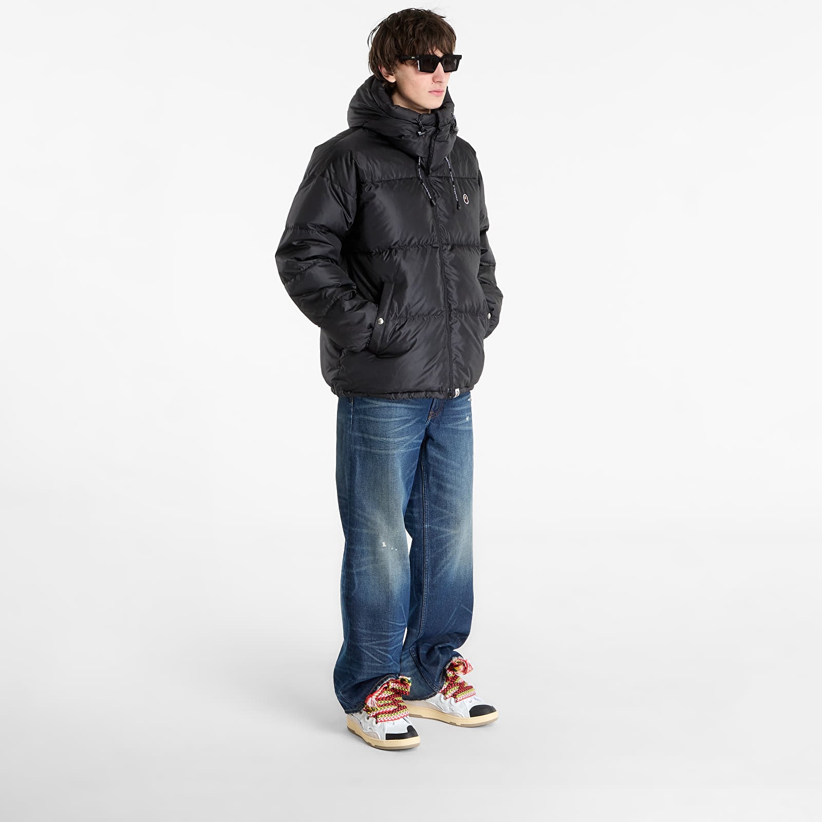 Giacche A BATHING APE One Point Relaxed Fit Down Jacket M Black