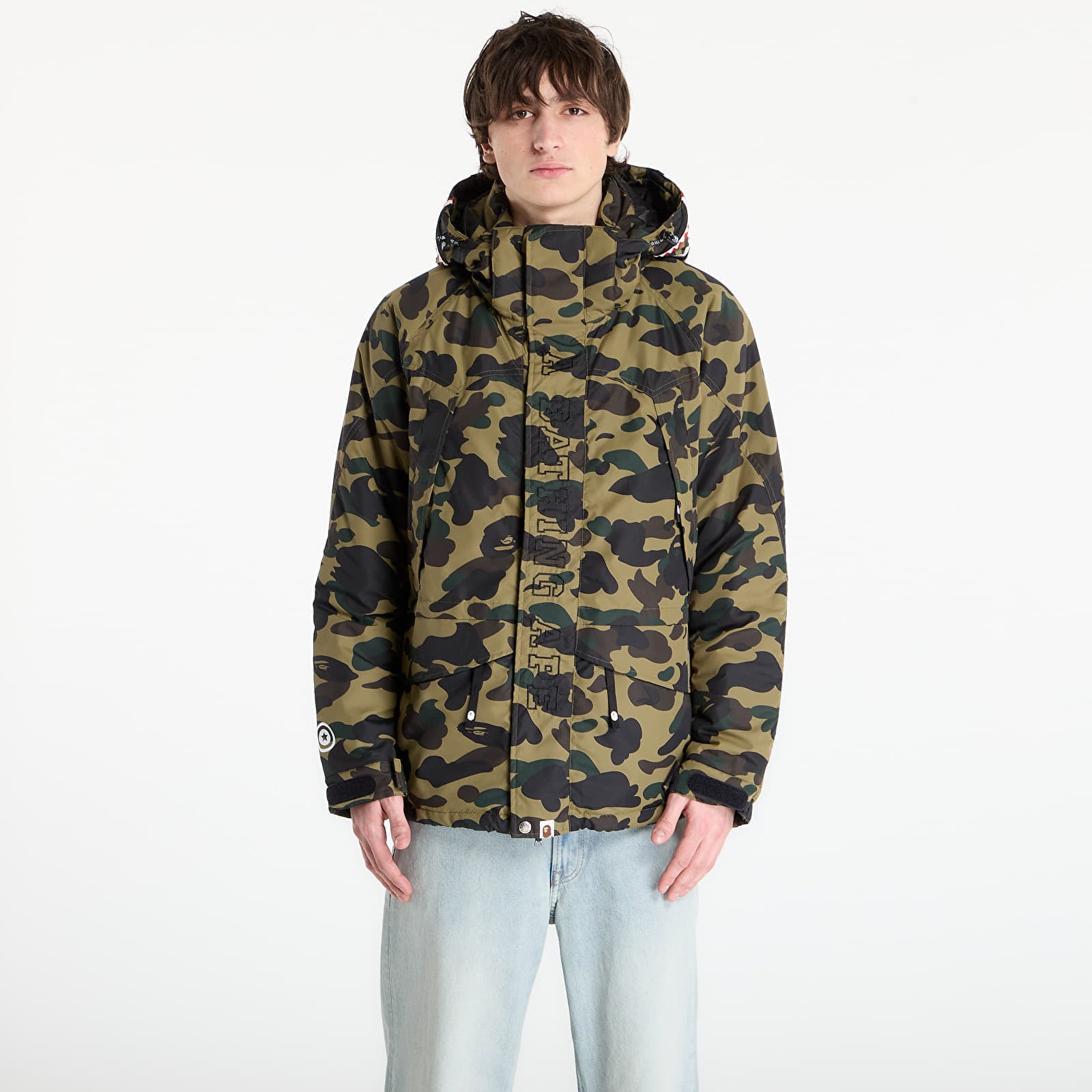 Jachetă A BATHING APE 1St Camo Shark Snowboard Jacket M Green XL