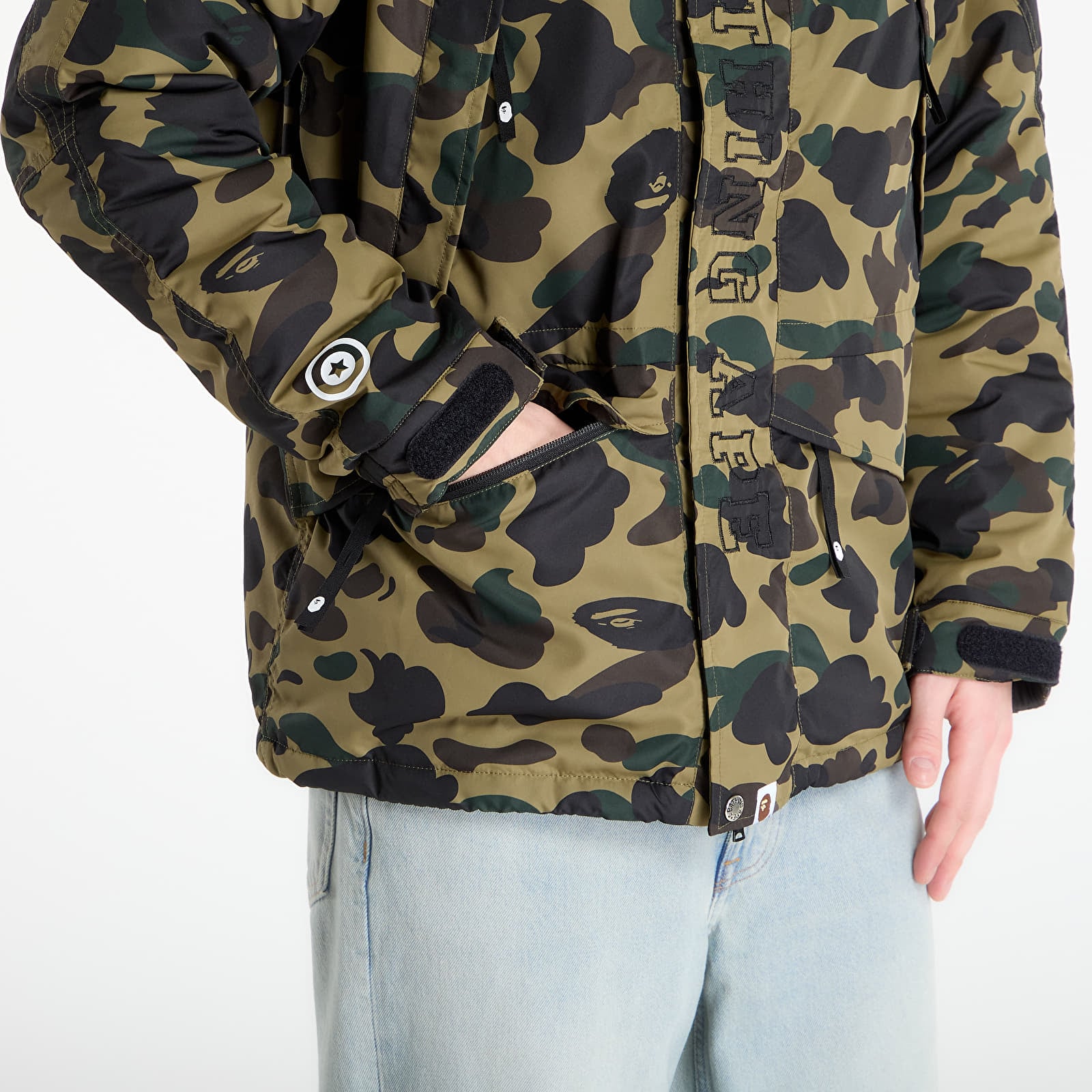 Giacche A BATHING APE 1St Camo Shark Snowboard Jacket M Green