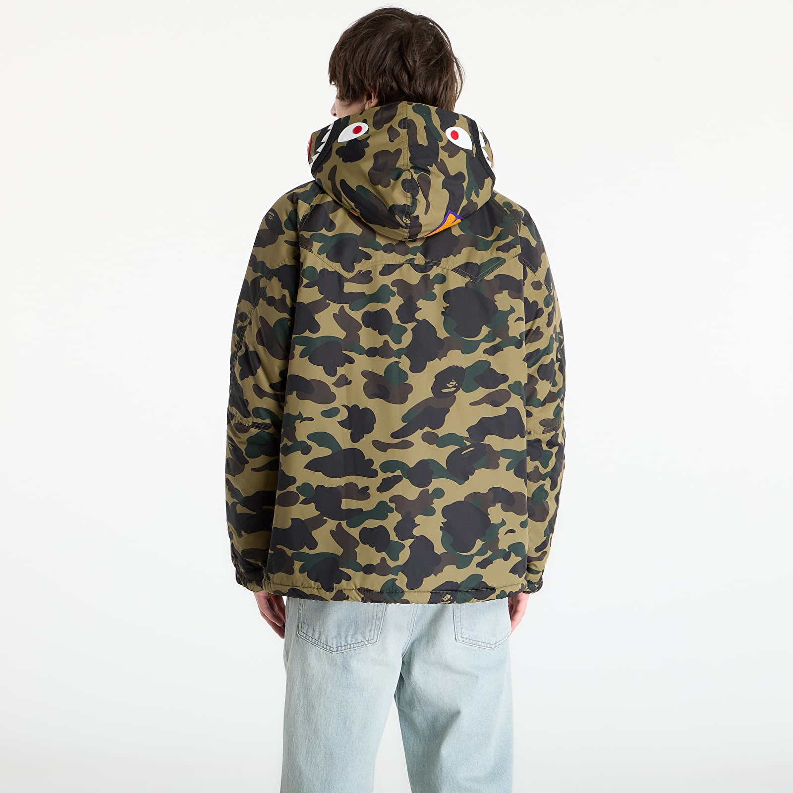 Giacche A BATHING APE 1St Camo Shark Snowboard Jacket M Green