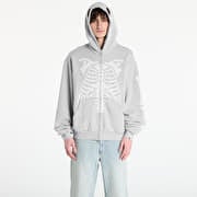 A BATHING APE Skeleton Shark Heavy Washed Cropped Fit Full Zip Hoodie M Gray