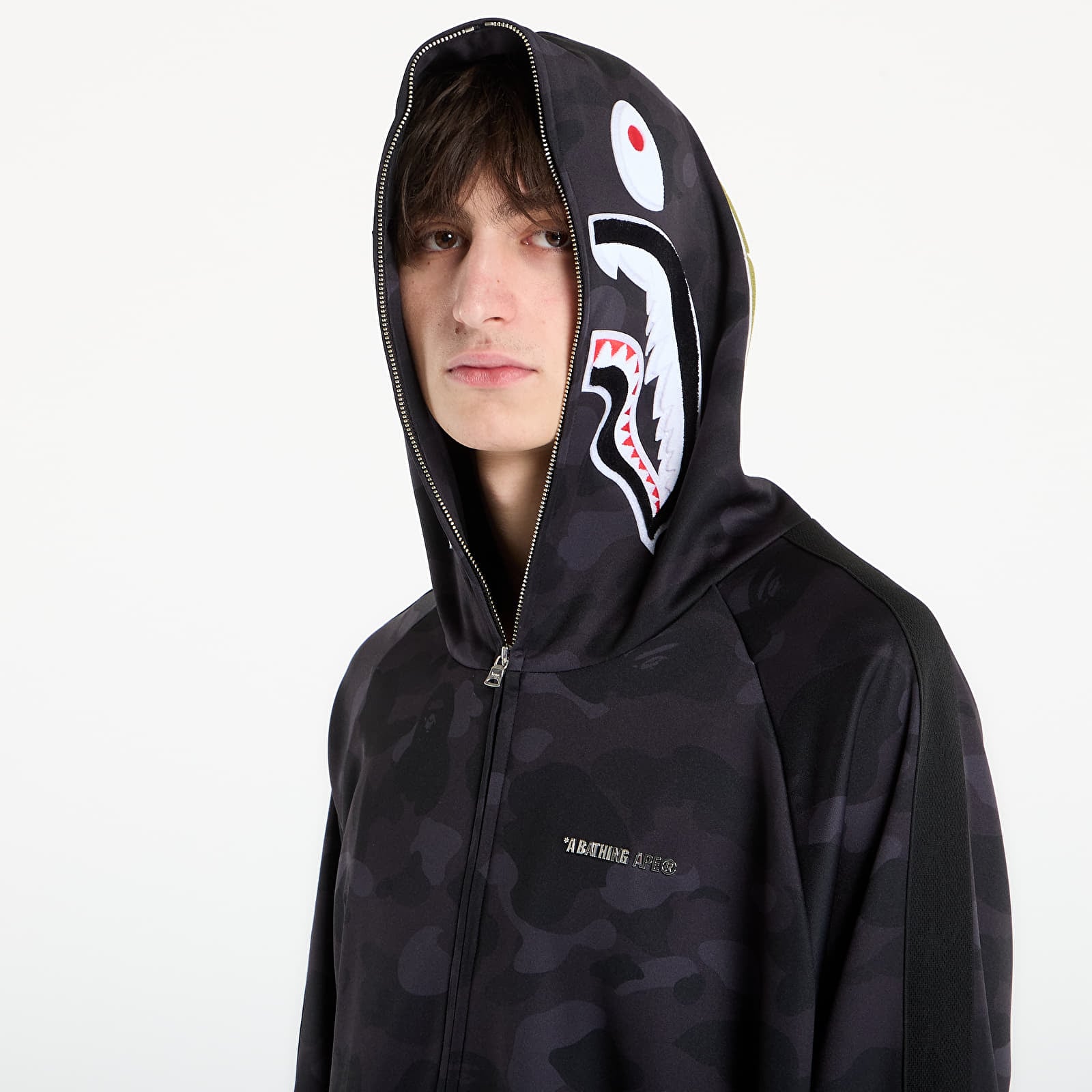 Felpe A BATHING APE Color Camo Shark Relaxed Fit Hoodie Track Jacket M Black