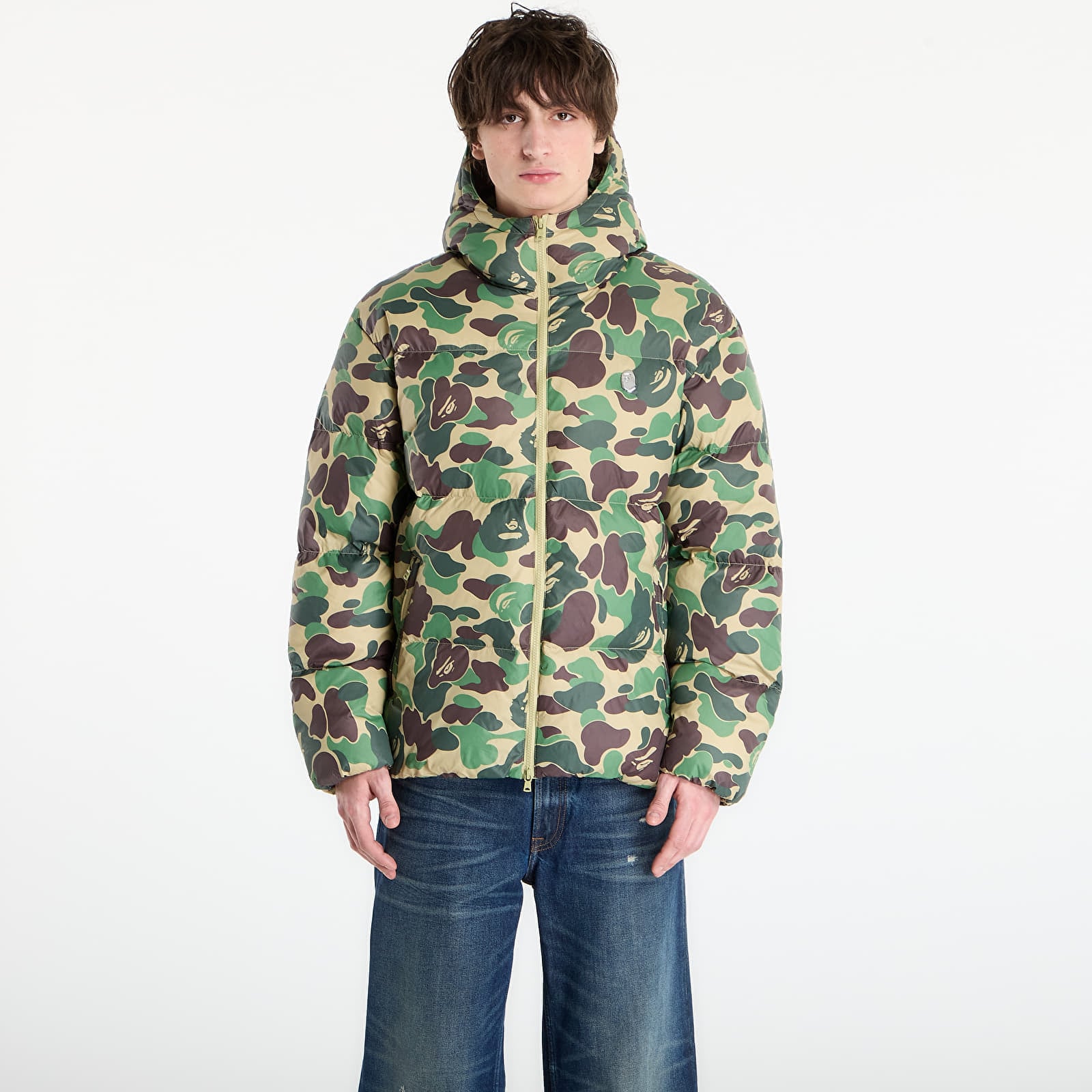 Jachetă A BATHING APE Abc Camo Down Jacket M Green S