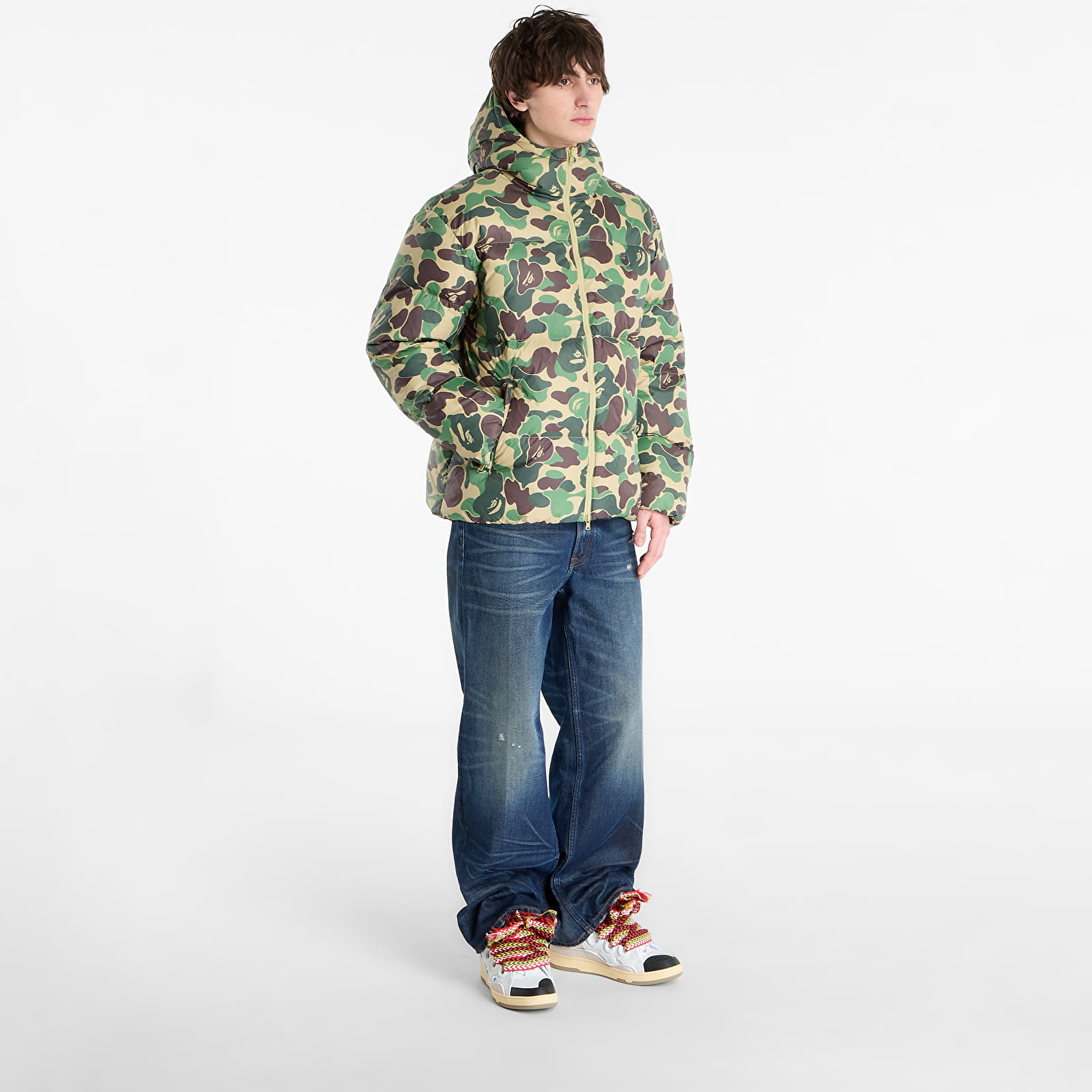 Giacche A BATHING APE Abc Camo Down Jacket M Green