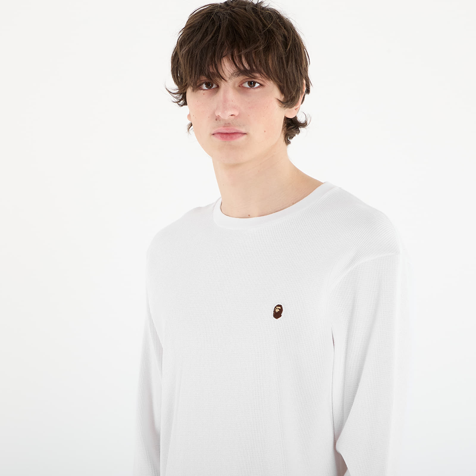 Magliette A BATHING APE Ape Head One Point Thermal Lt M Underwear White