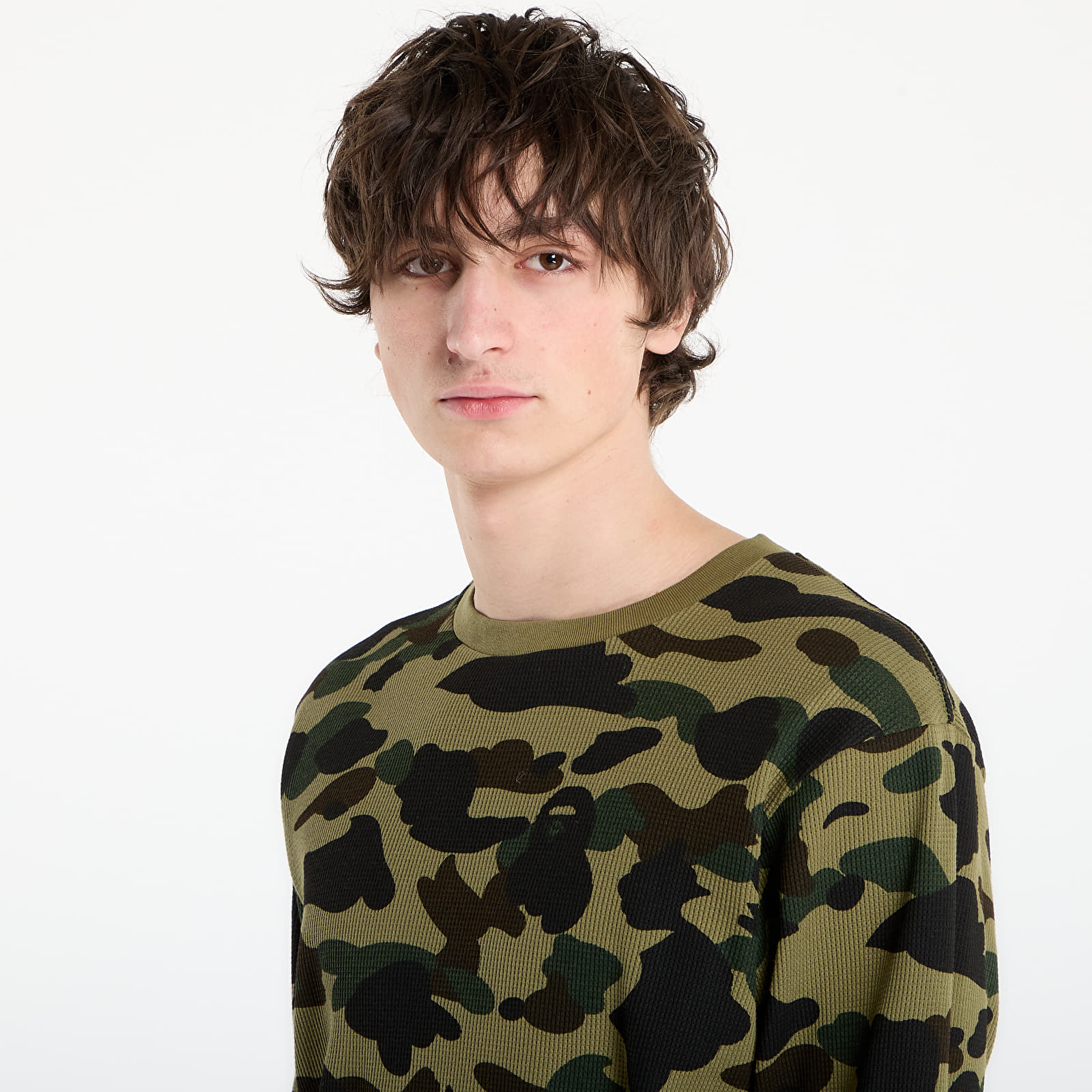 Magliette A BATHING APE 1St Camo Thermal Lt M Underwear Green