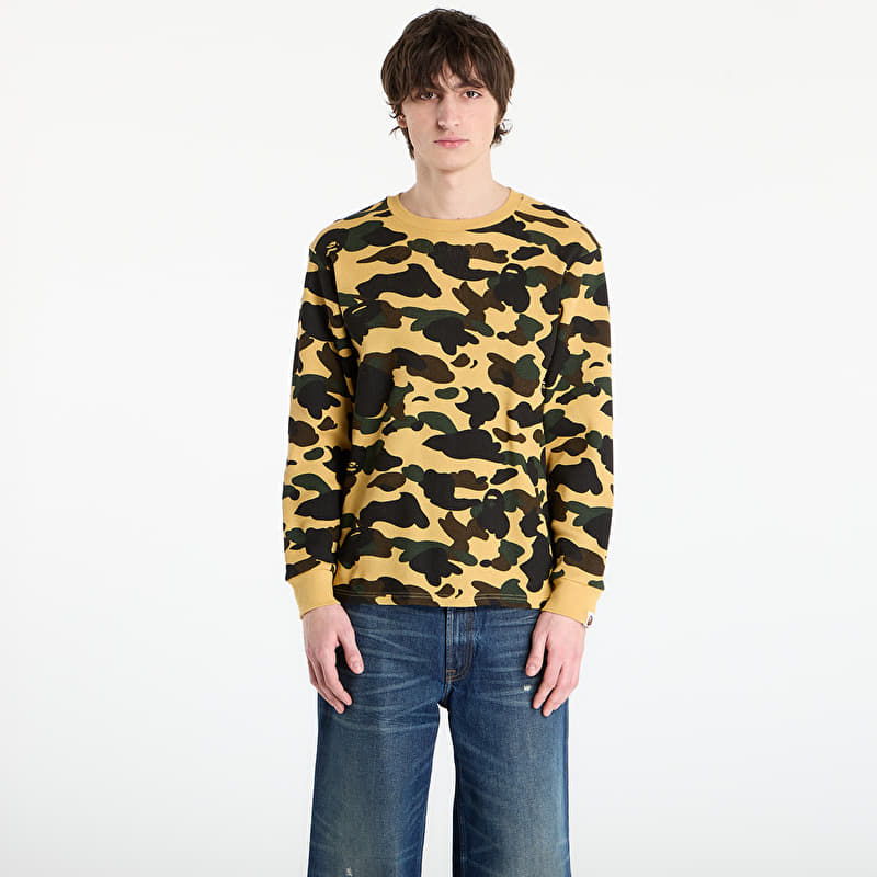 Marškinėliai A BATHING APE 1St Camo Thermal Lt M Underwear Yellow