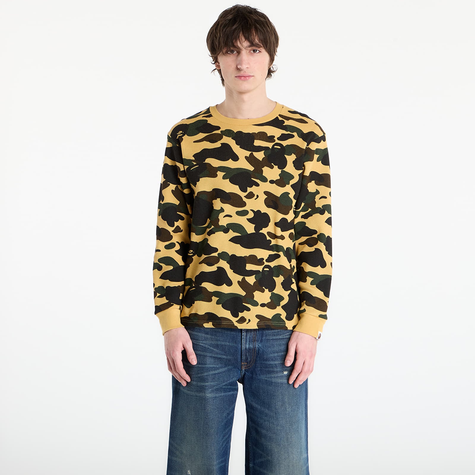 Majice i košulje A BATHING APE 1St Camo Thermal Lt M Underwear Yellow