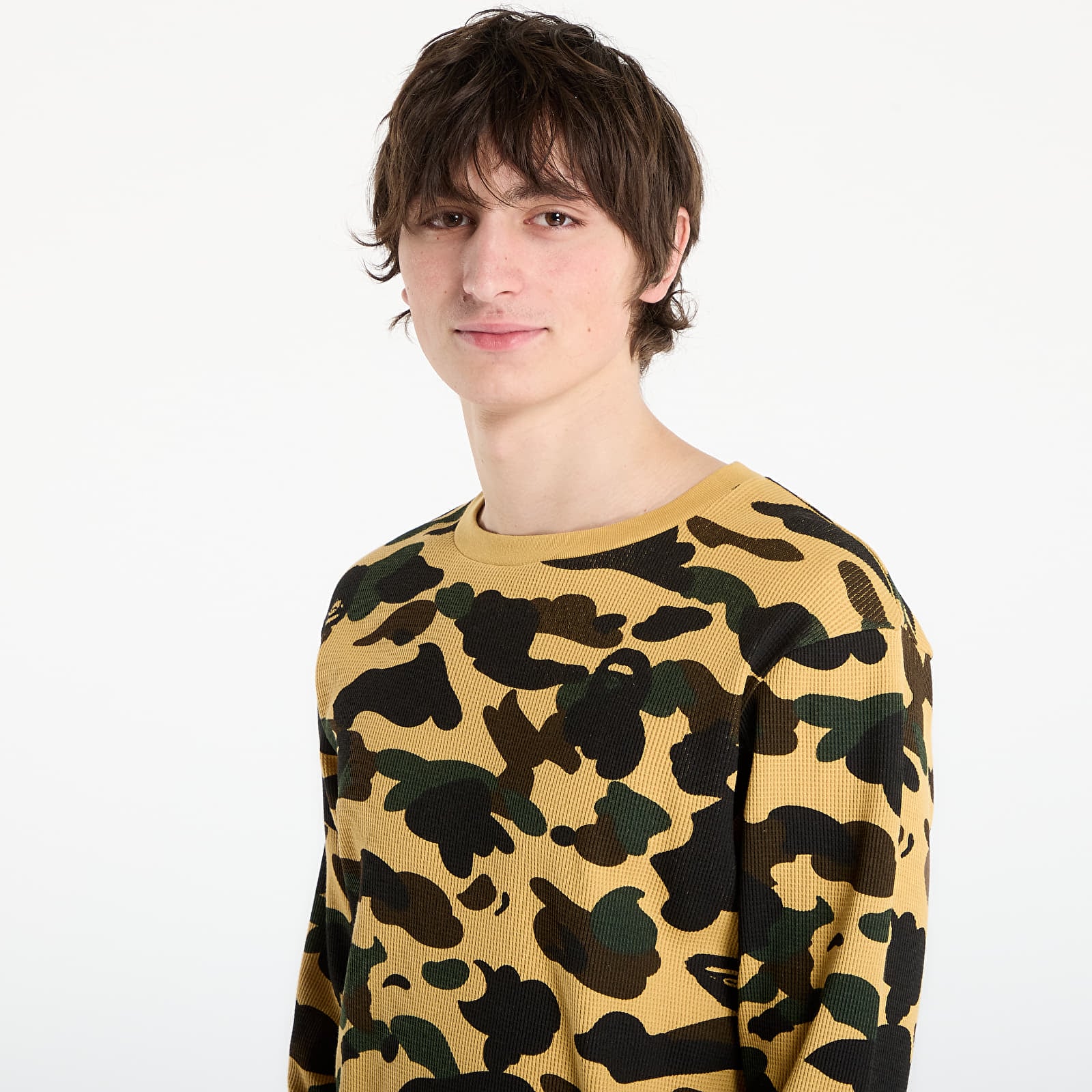 Majice i košulje A BATHING APE 1St Camo Thermal Lt M Underwear Yellow