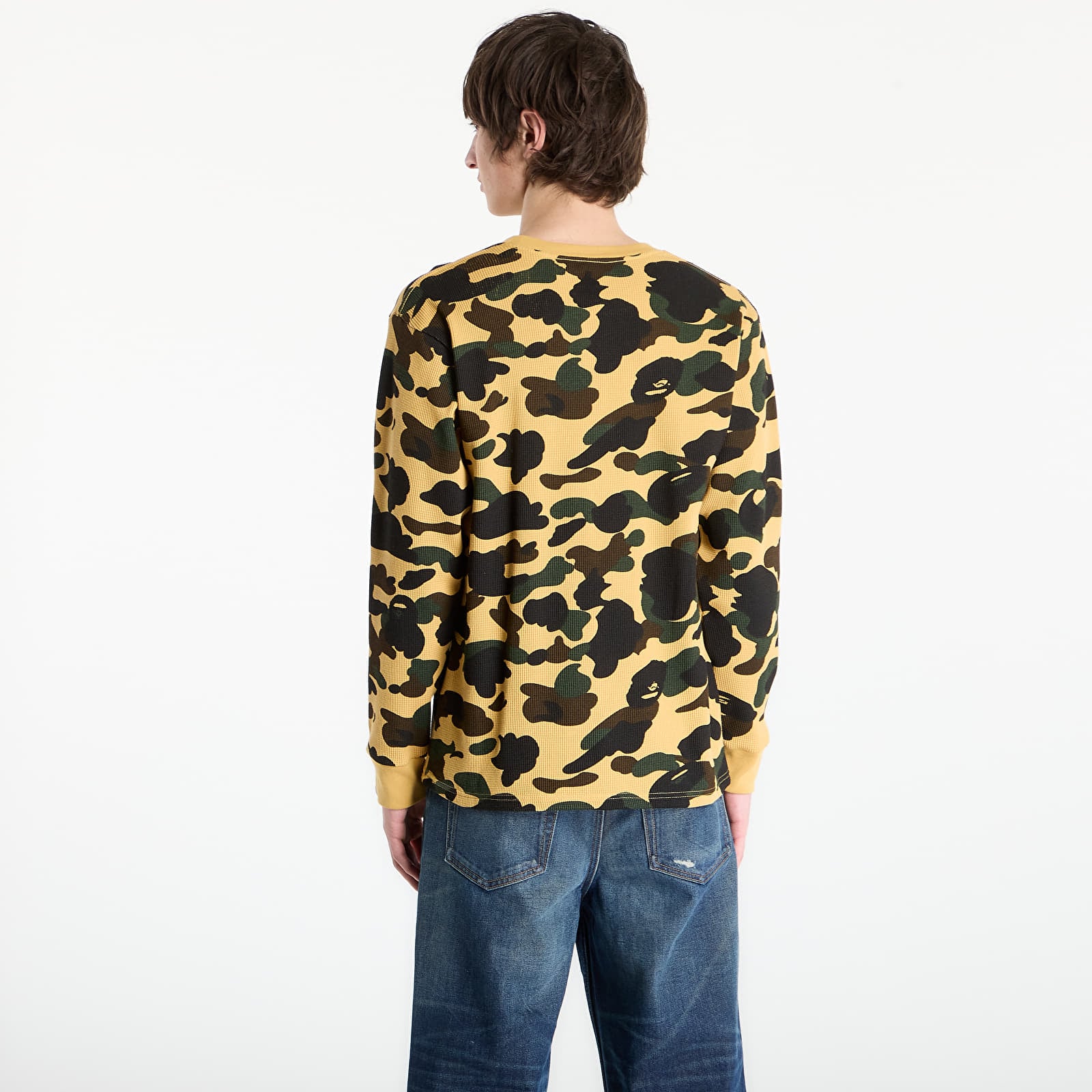 Majice i košulje A BATHING APE 1St Camo Thermal Lt M Underwear Yellow