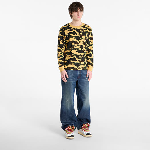 T-shirts A BATHING APE 1St Camo Thermal Lt M Underwear Yellow