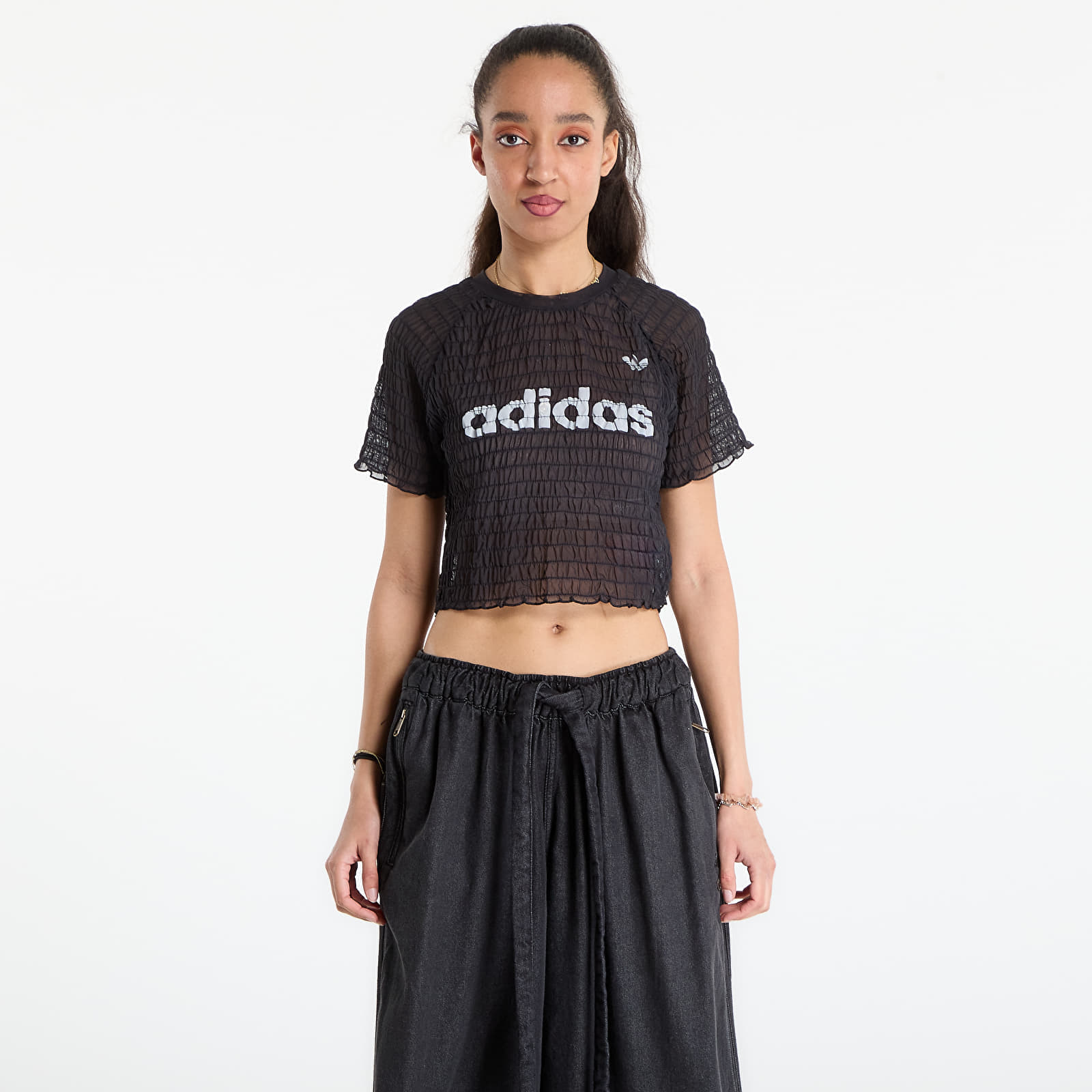Tricou adidas Smocked Tee Black L