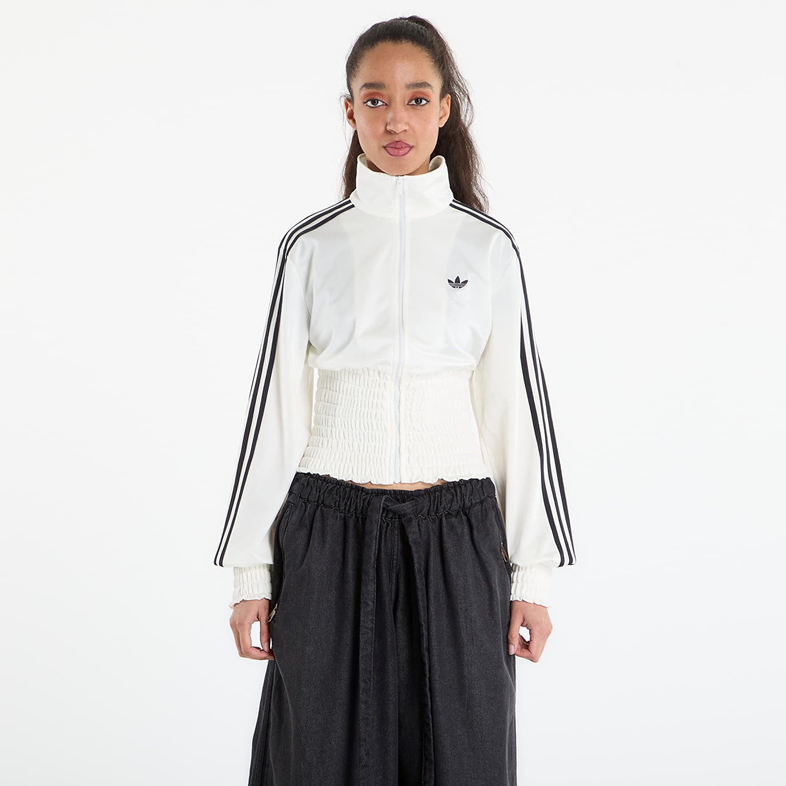 Sweatjacken und Sweatshirts adidas Smocked Fb Tt Off White