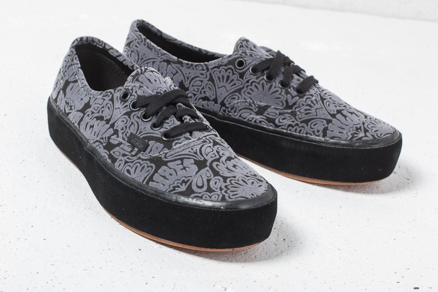 Zapatillas mujer Vans Authentic Platform (Sidewall Wrap) Suede/ Black