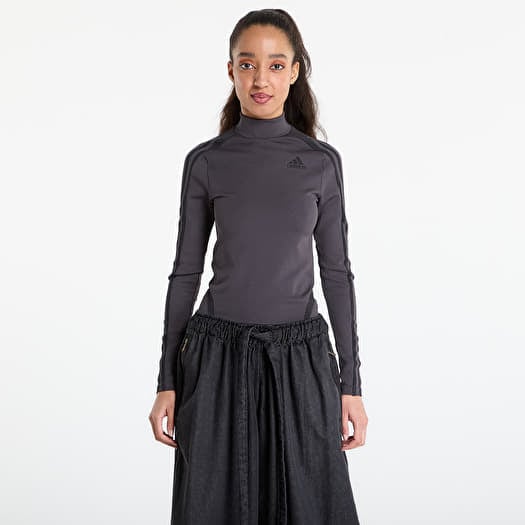 T-shirt adidas Long Sleeve Tee Utility Black/ Black/ Grey Two