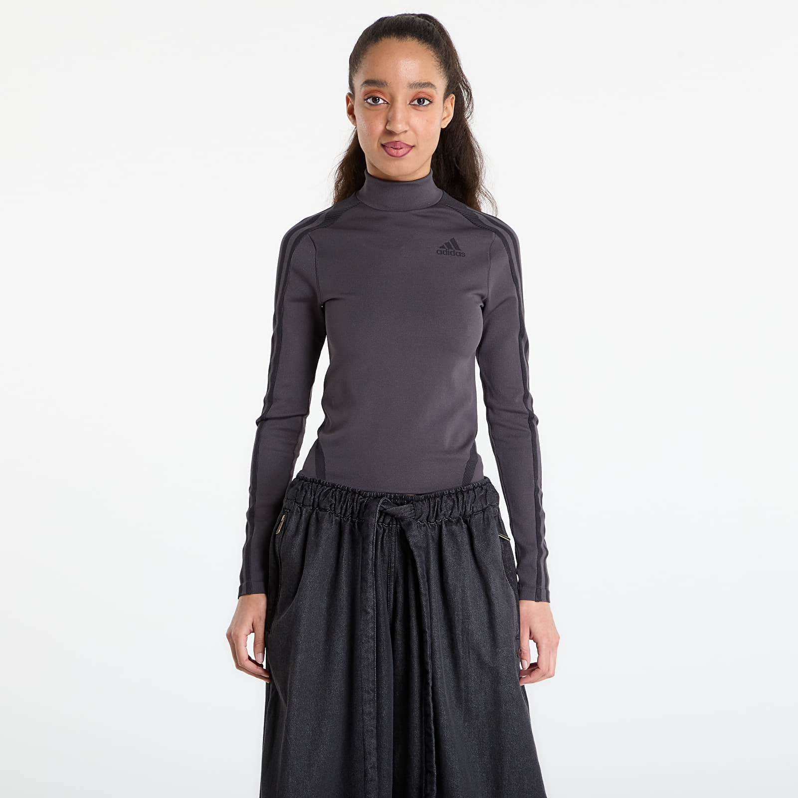 T-paidat adidas Long Sleeve Tee Utility Black/ Black/ Grey Two