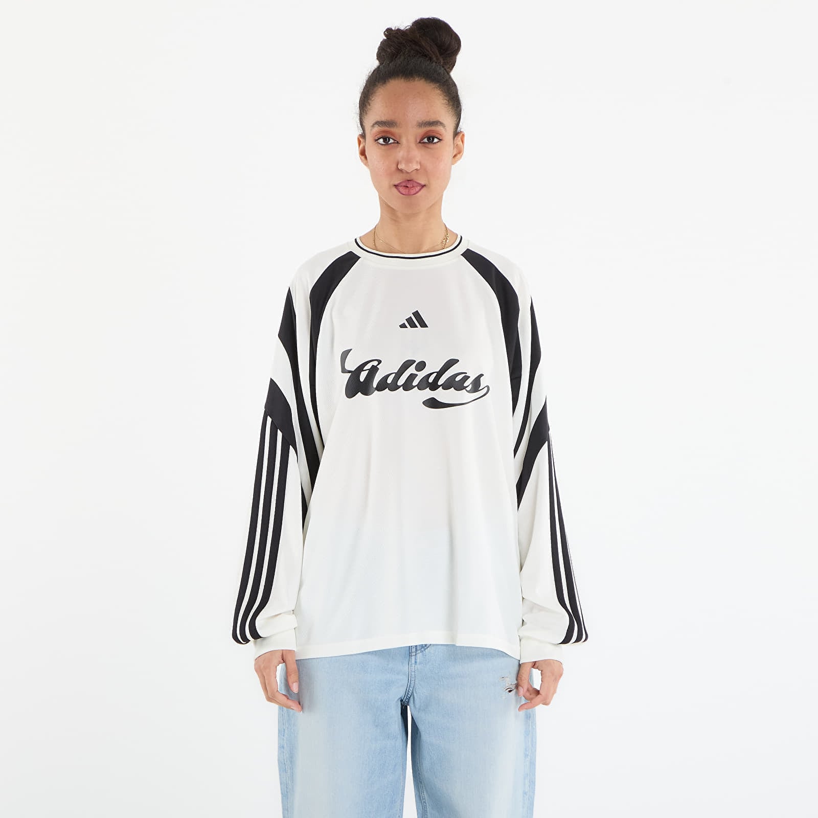 Tricou adidas W Her Ls Off White/ Black S