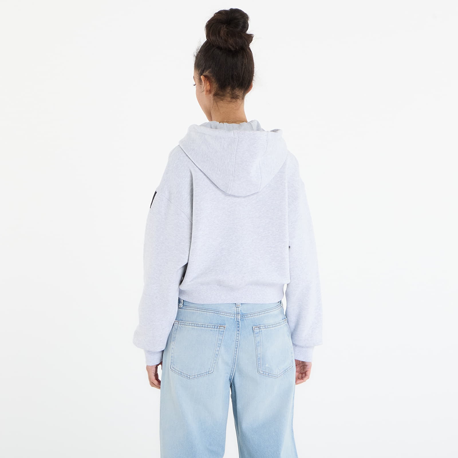 Sweatjacken und Sweatshirts adidas Cropped Hoodie Light Solid Grey