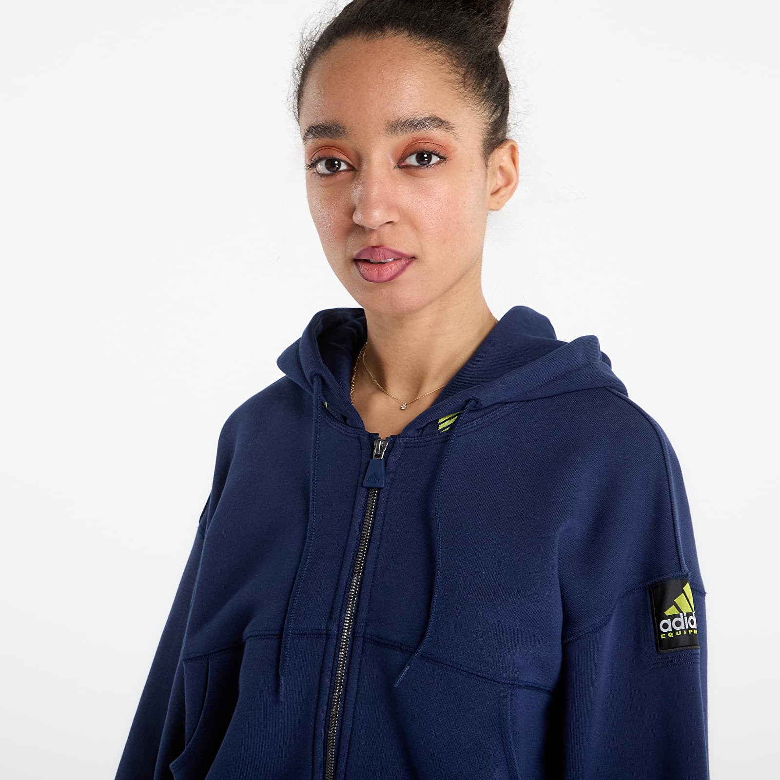 Sweatjacken und Sweatshirts adidas Cropped Hoodie Night Indigo