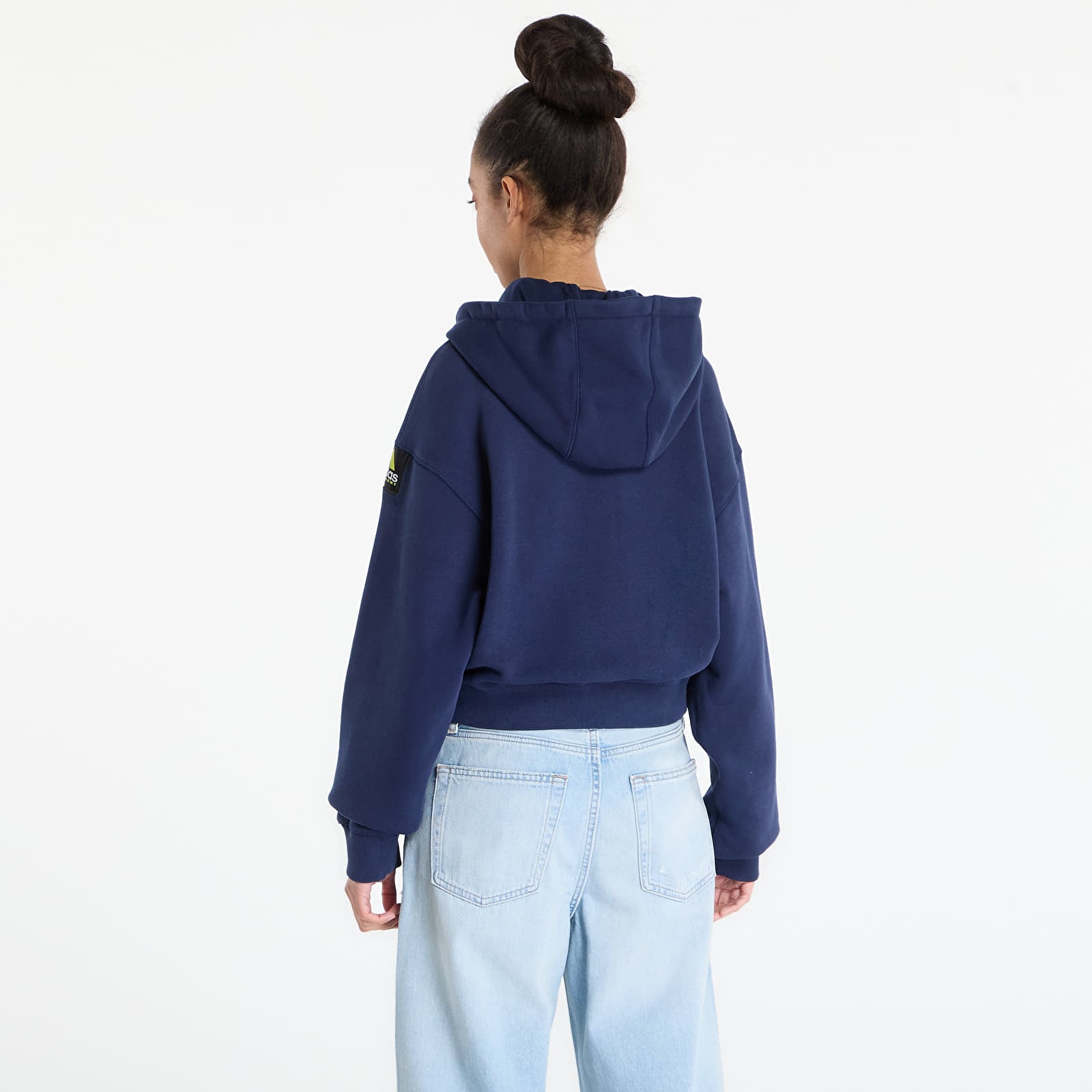 Sweatjacken und Sweatshirts adidas Cropped Hoodie Night Indigo