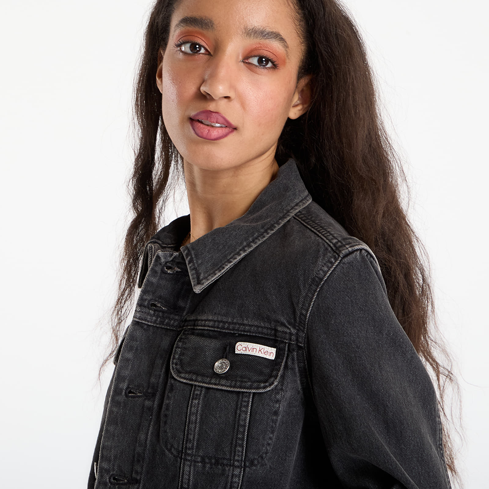 Casacos Calvin Klein Jeans Cropped 90S Denim Jacket Black