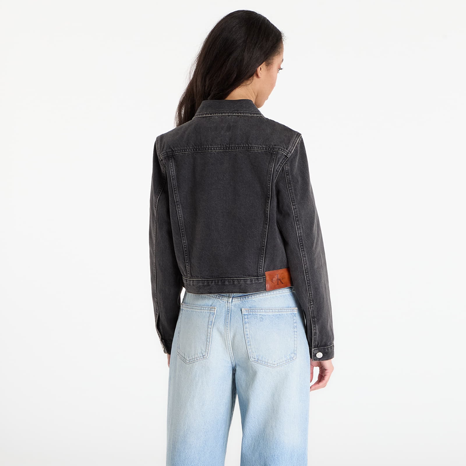 Casacos Calvin Klein Jeans Cropped 90S Denim Jacket Black