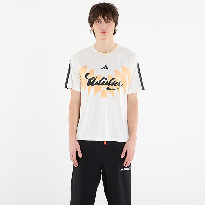T-shirt adidas House Of Tiro X Common Goal Jersey T-Shirt Off White/ Black/ Semi Ice Tangerine