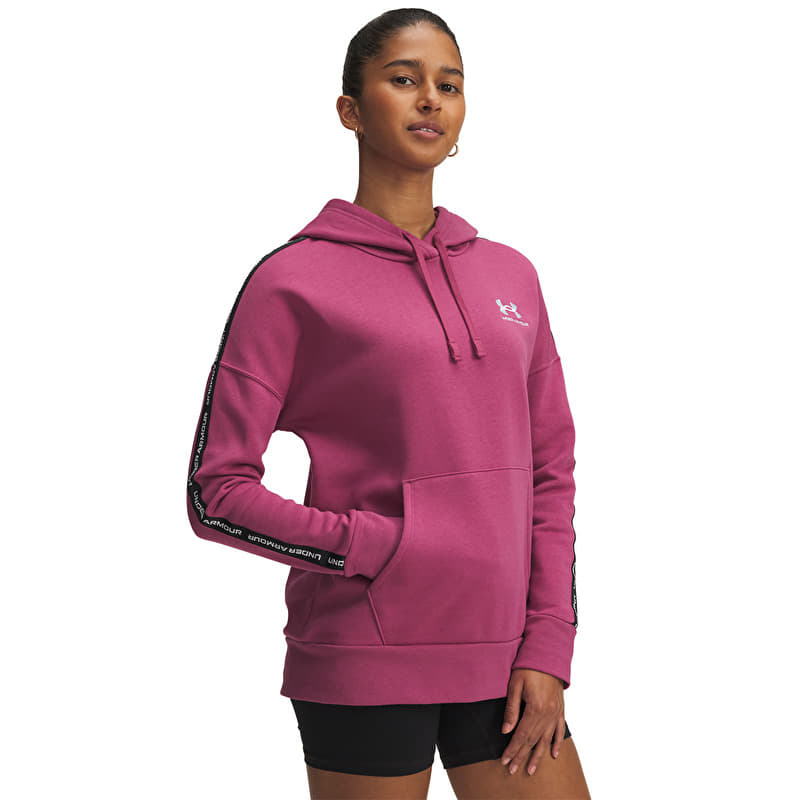 Sweatshirt Under Armour Icon Fleece Taped Hoodiey Red