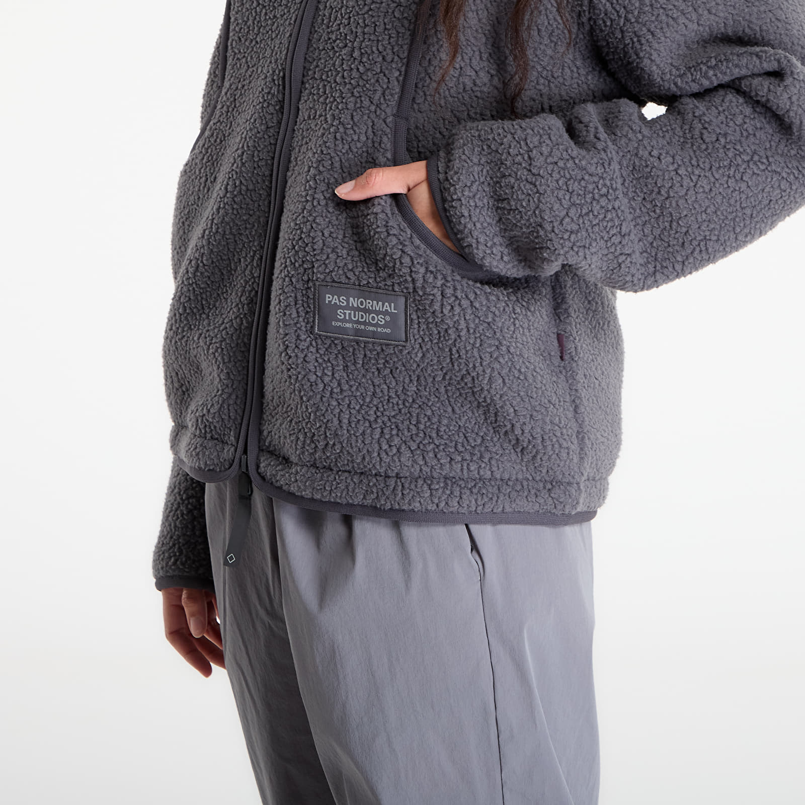 Jakker Pas Normal Studios Off-Race Pile Fleece Jacket Steel