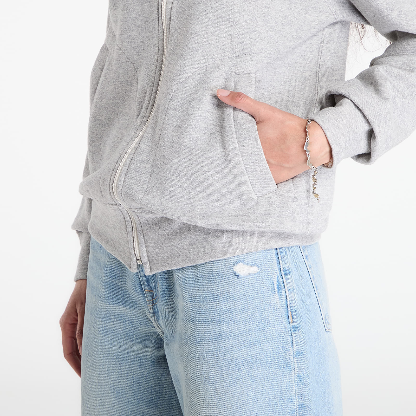 Felpe Comme des Garçons PLAY Sweatshirt Red Emblem Knit UNISEX Top Grey