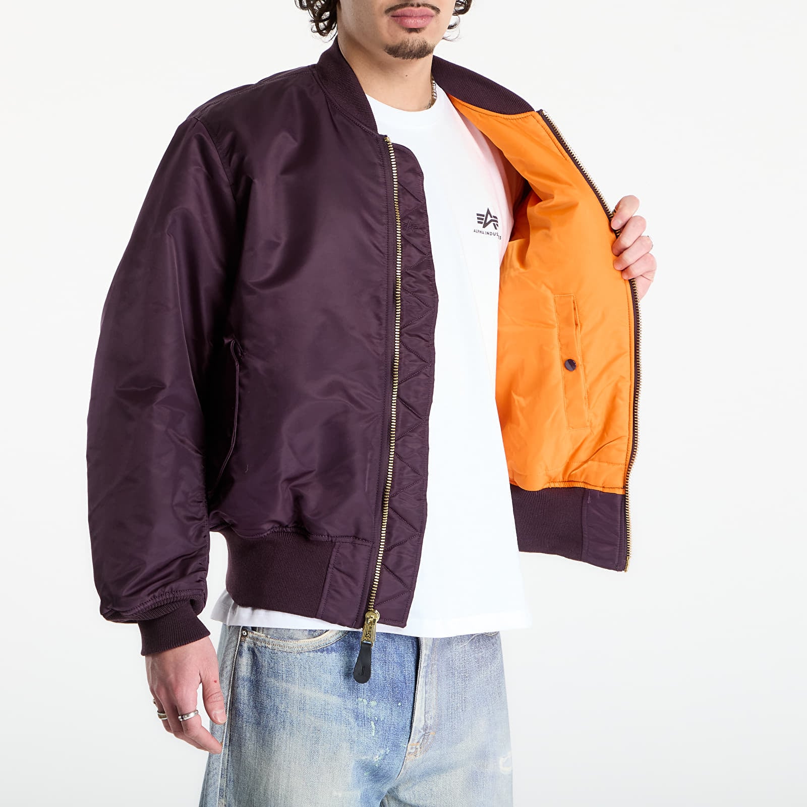 Jacken Alpha Industries MA-1 Heritage Bomber Plum