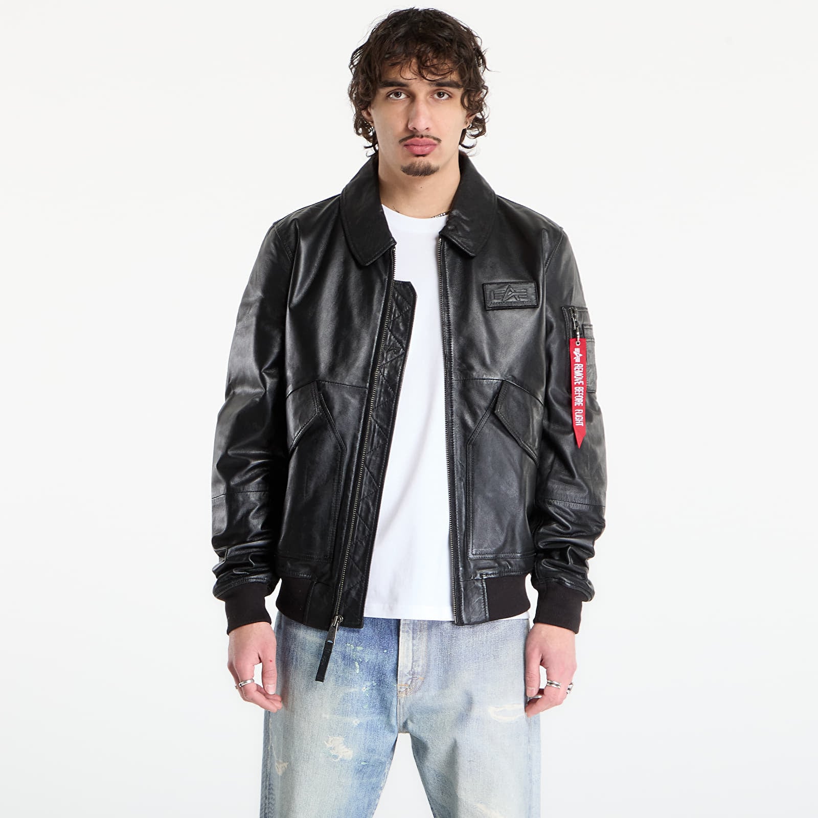 Geci Alpha Industries CWU-45/P Leather Black