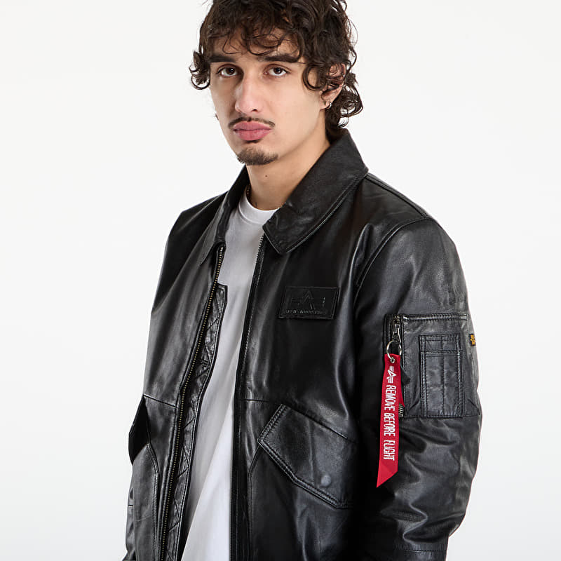 Jackets Alpha Industries CWU-45/P Leather Black (266106-03) | Footshop