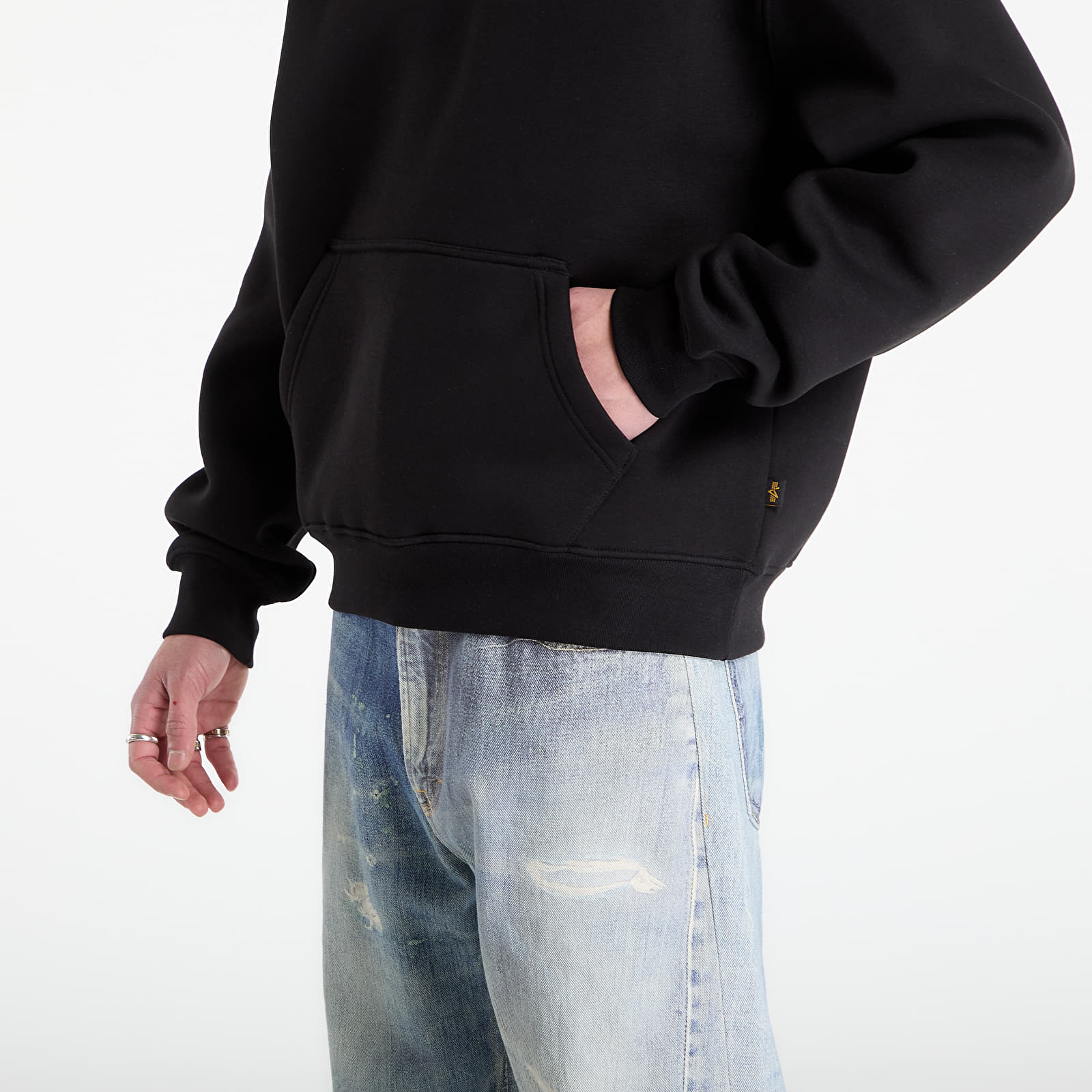 Mikinas ar kapuci un sporta krekli Alpha Industries Scorpion Cyborg Hoodie Black