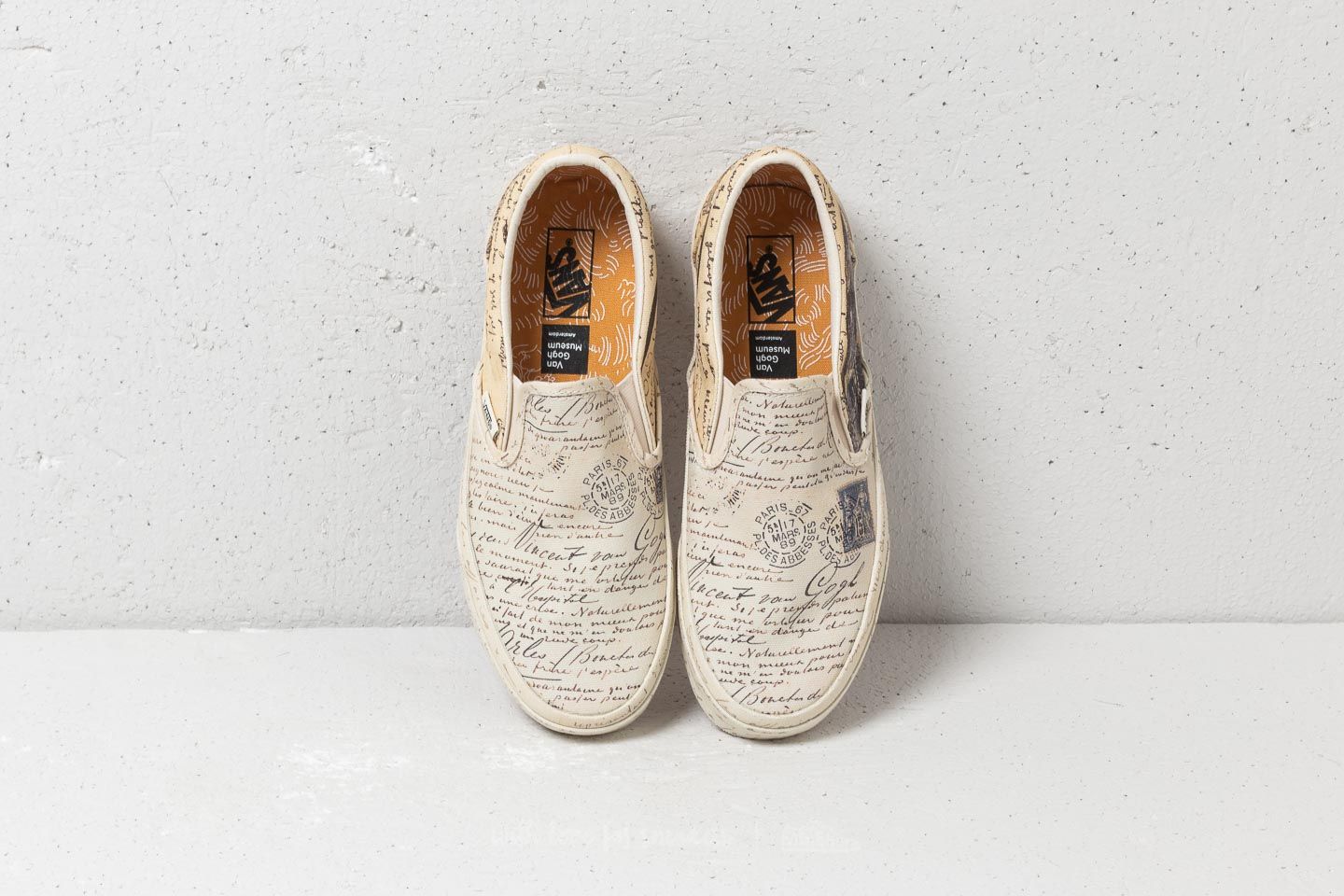 Vans slip on van gogh letters top