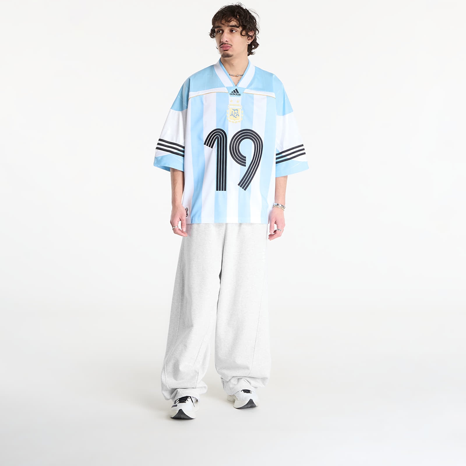 Truien adidas Jersey Clear Blue/ White/ Black