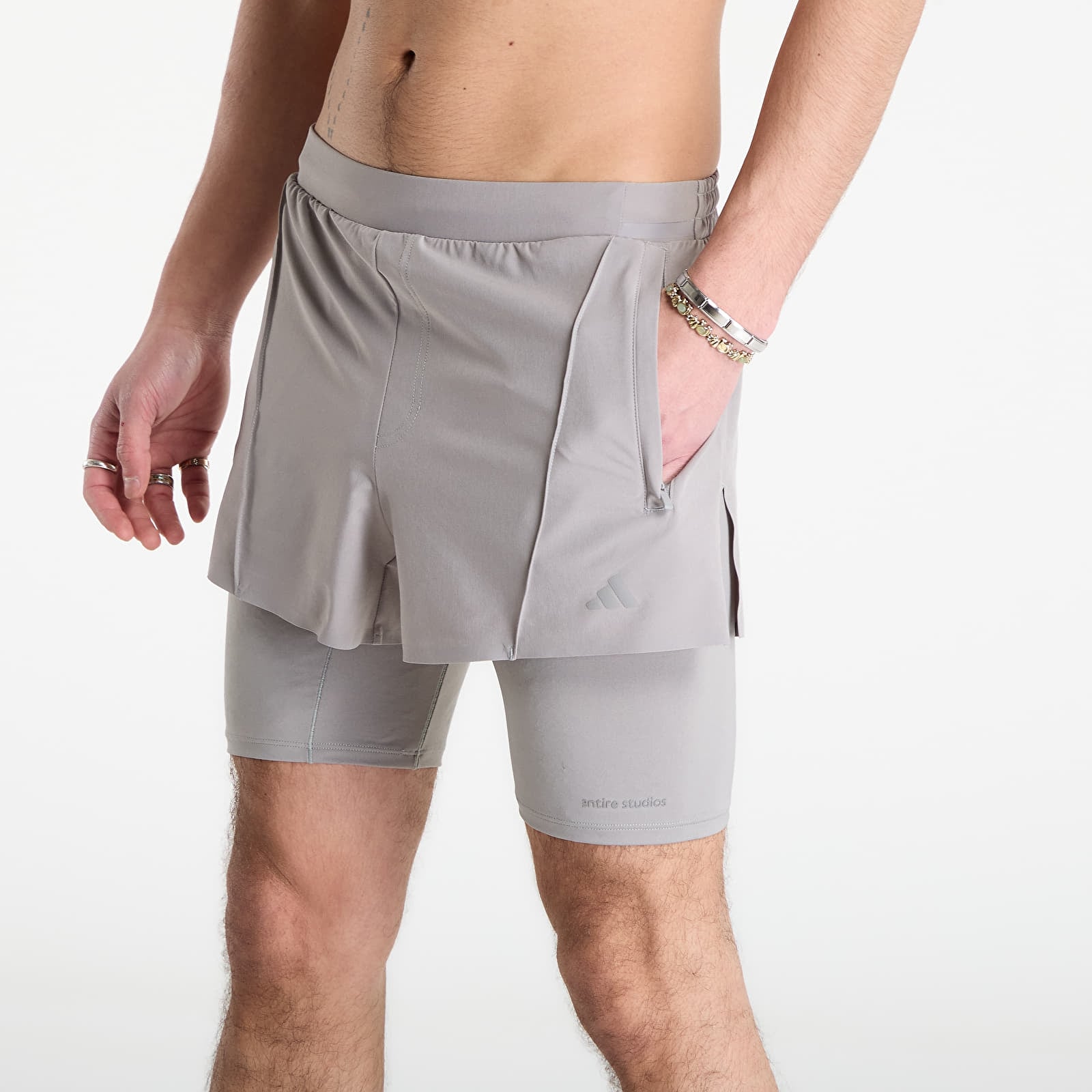 Къси панталони adidas x Entire Studios D4T Training 2in1 Shorts Grey