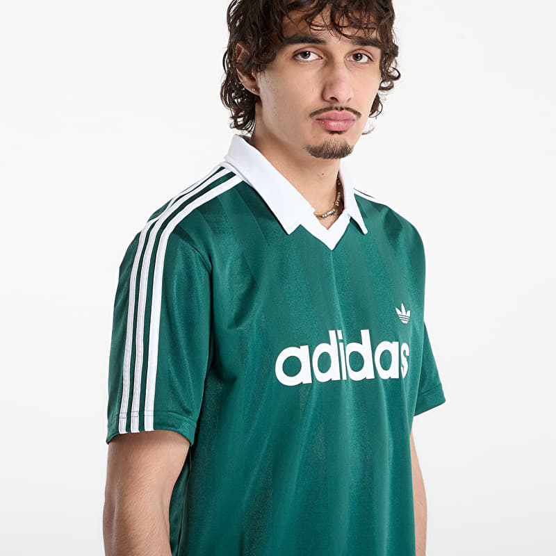 adidas Archive Collar Engineered Jersey Collegiate Green | Footshop